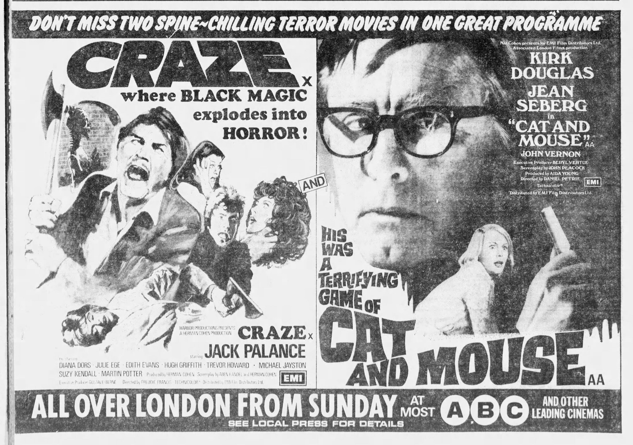 Remember craze starring jack palance and Diana Dors? Excellent