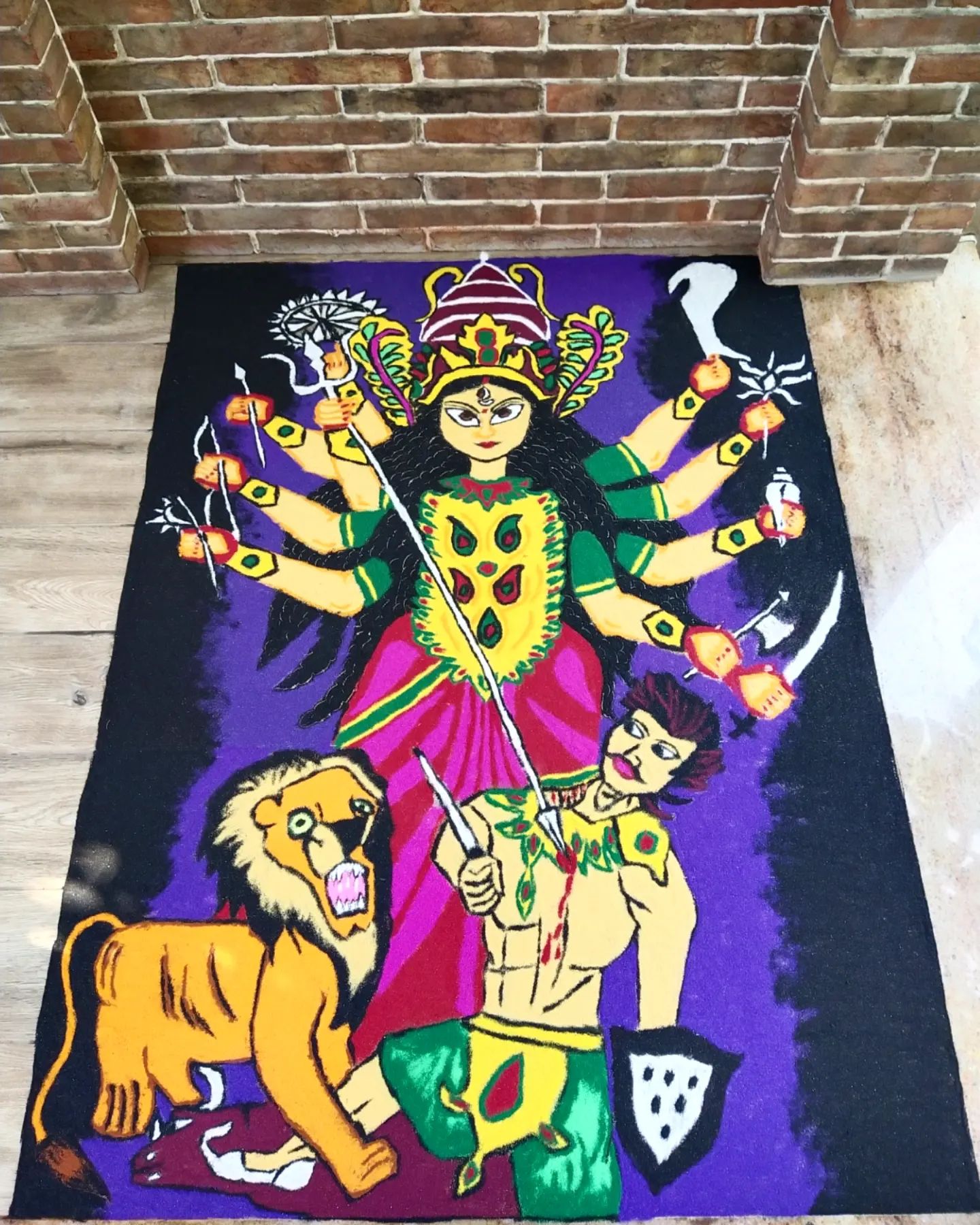 Mahishasura Mardini (Rangoli 2022) .... - Dr. Nikita Ravtani | Facebook