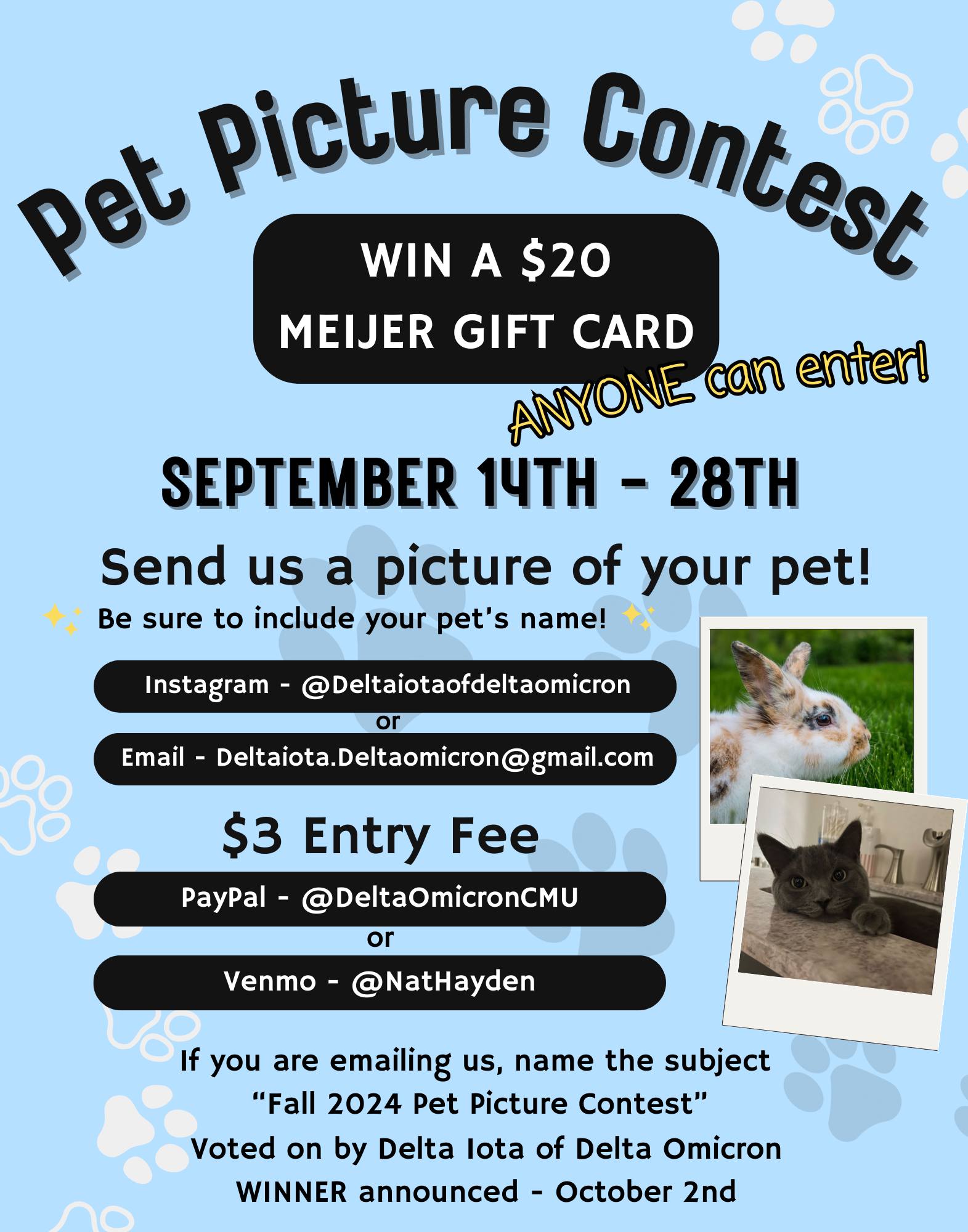 Our pet picture contest... - Delta Iota of Delta Omicron