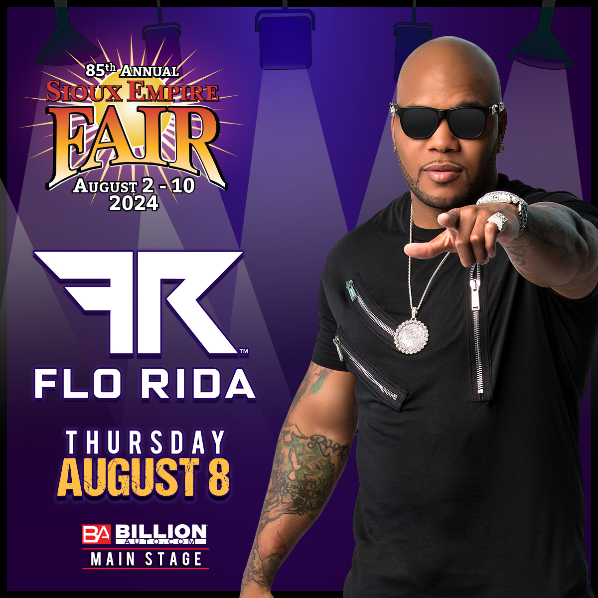 Flo Rida is bringing the summer vibes Friday, July 11, 2025, at 8