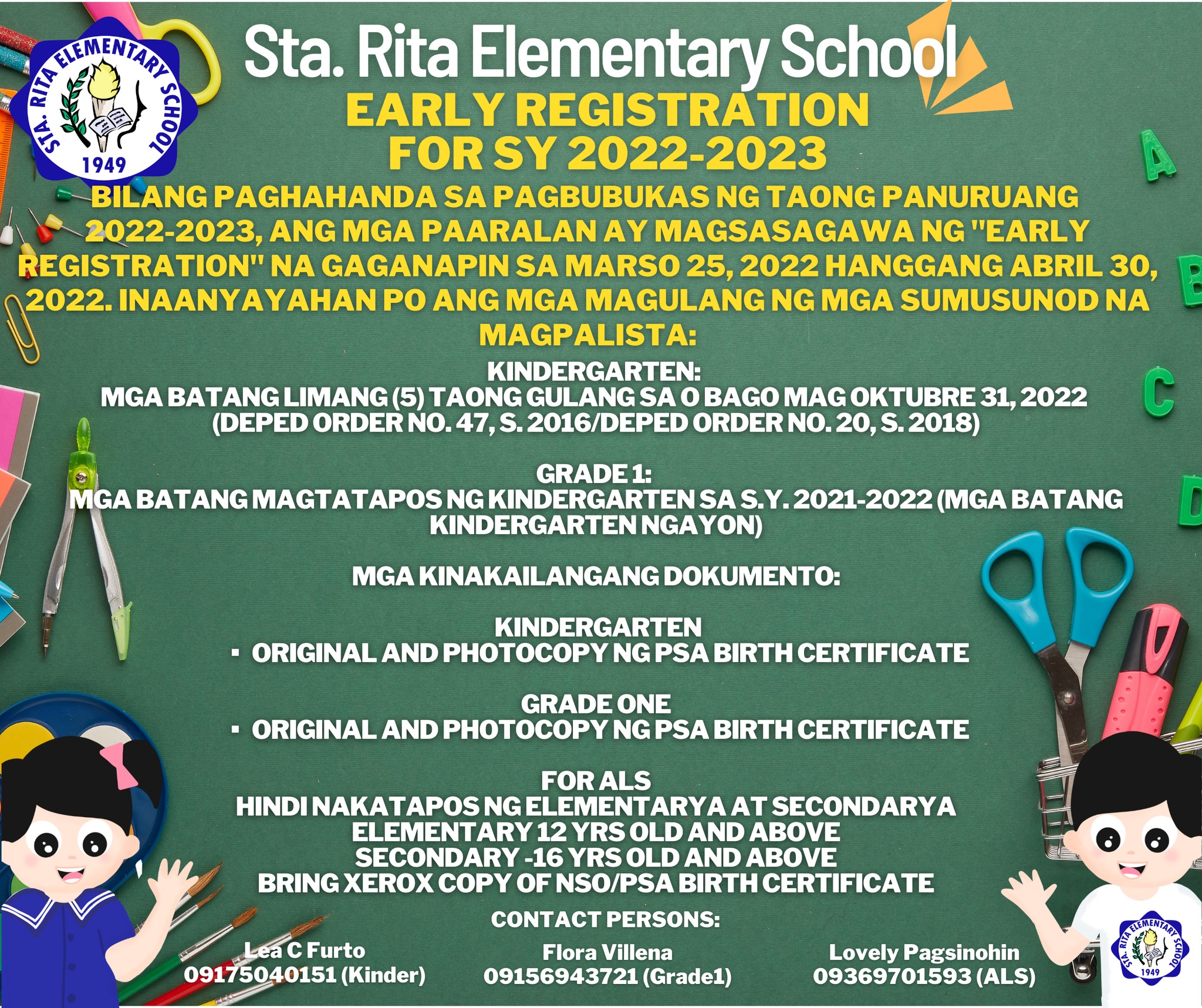 ANNOUNCEMENT!... - DepEd Tayo Sta. Rita ES - Batangas City | Facebook