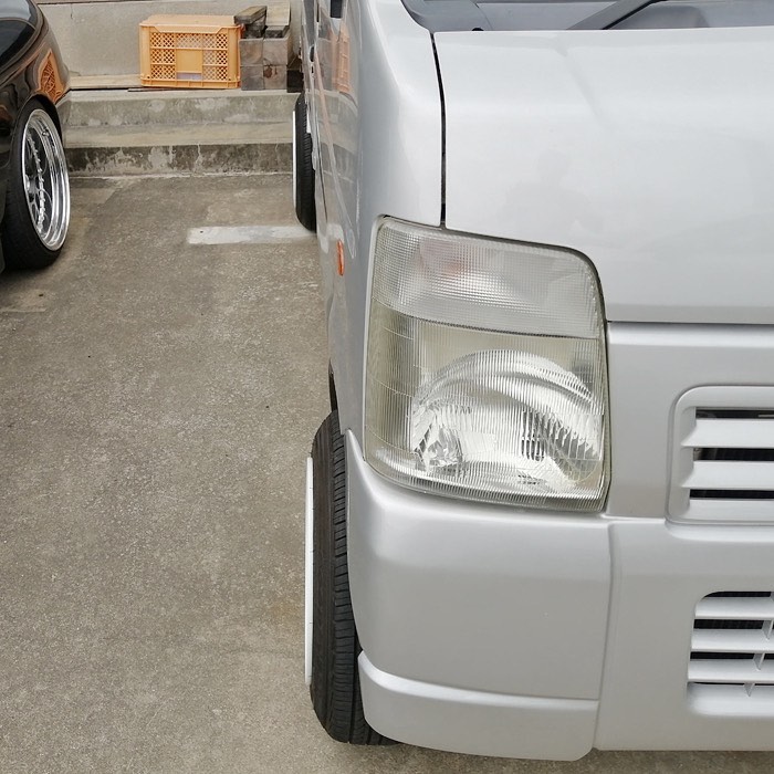 リオン 13インチ てっちん 7J+25 155/65r13 鉄チンホイール . 装着画像