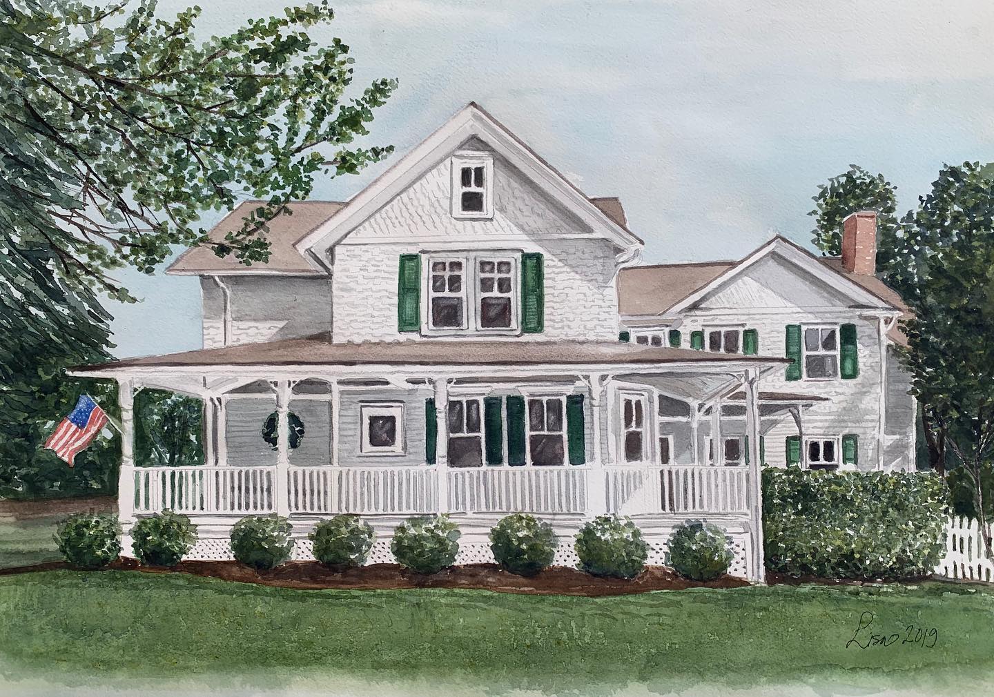Lisa Rae Koorbusch Watercolor Home Portraits