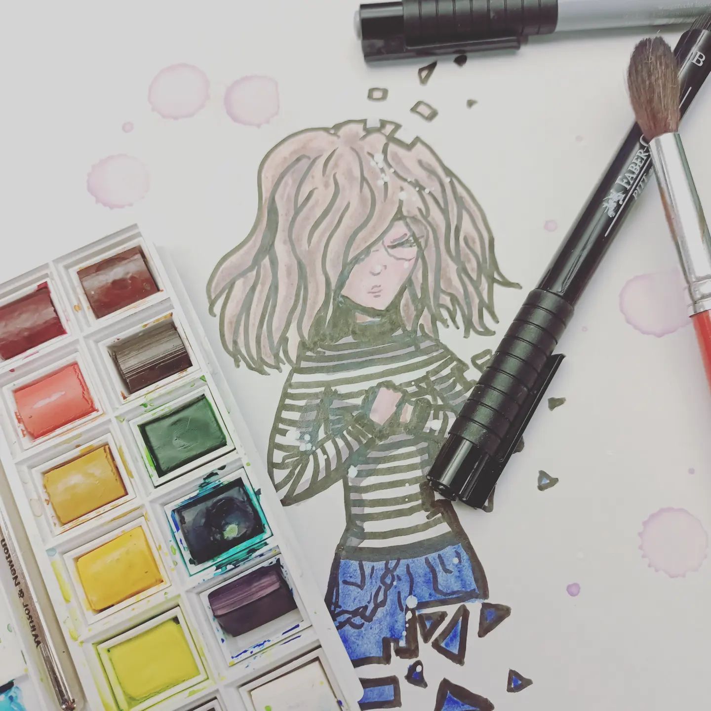Jessica RoA - 🙏 Algún boceto por ahí. 😌 . . . #acuarelas... | Facebook