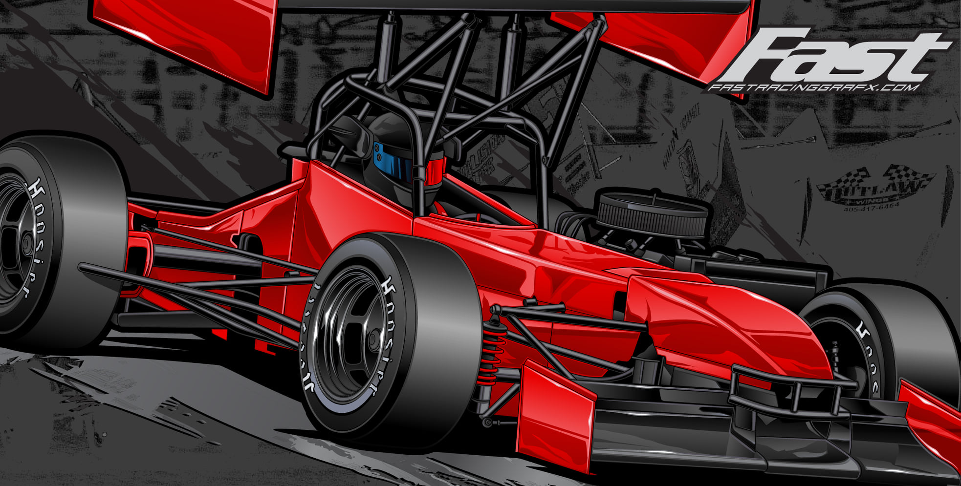 The newest Super Modified illustration... - Fast Racing Grafx