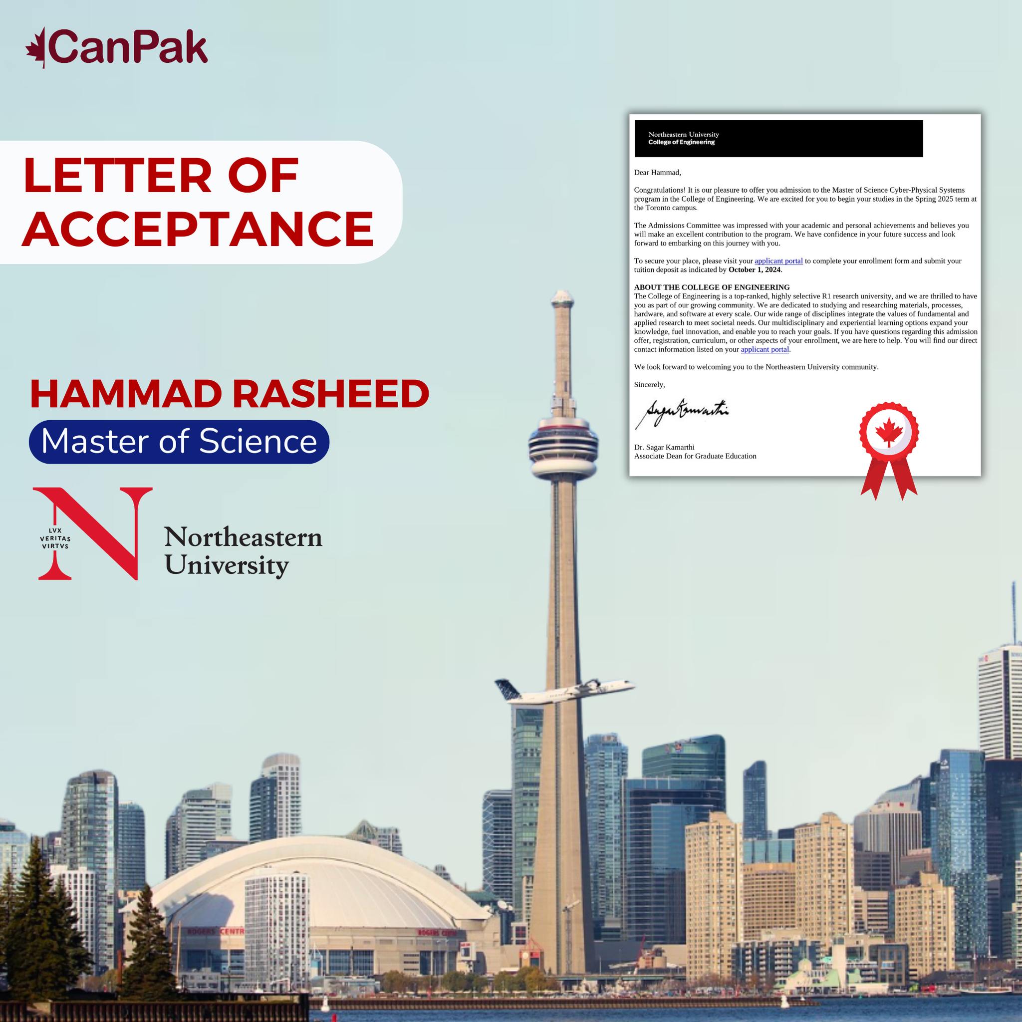 CanPak - 🎉 Congratulations to Hammad Rashid for receiving...