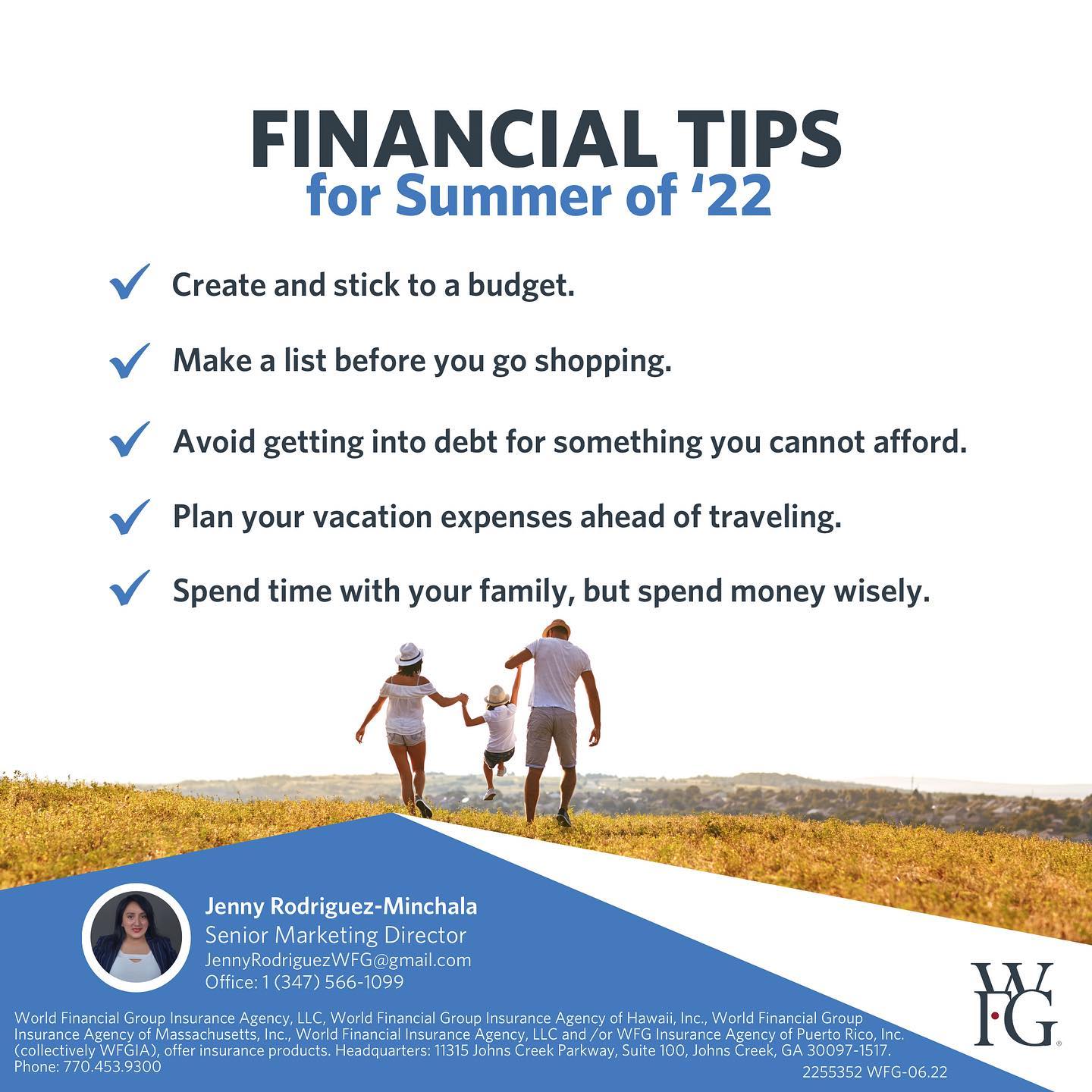Summer Financial Tips... - World Financial Group -Northeast