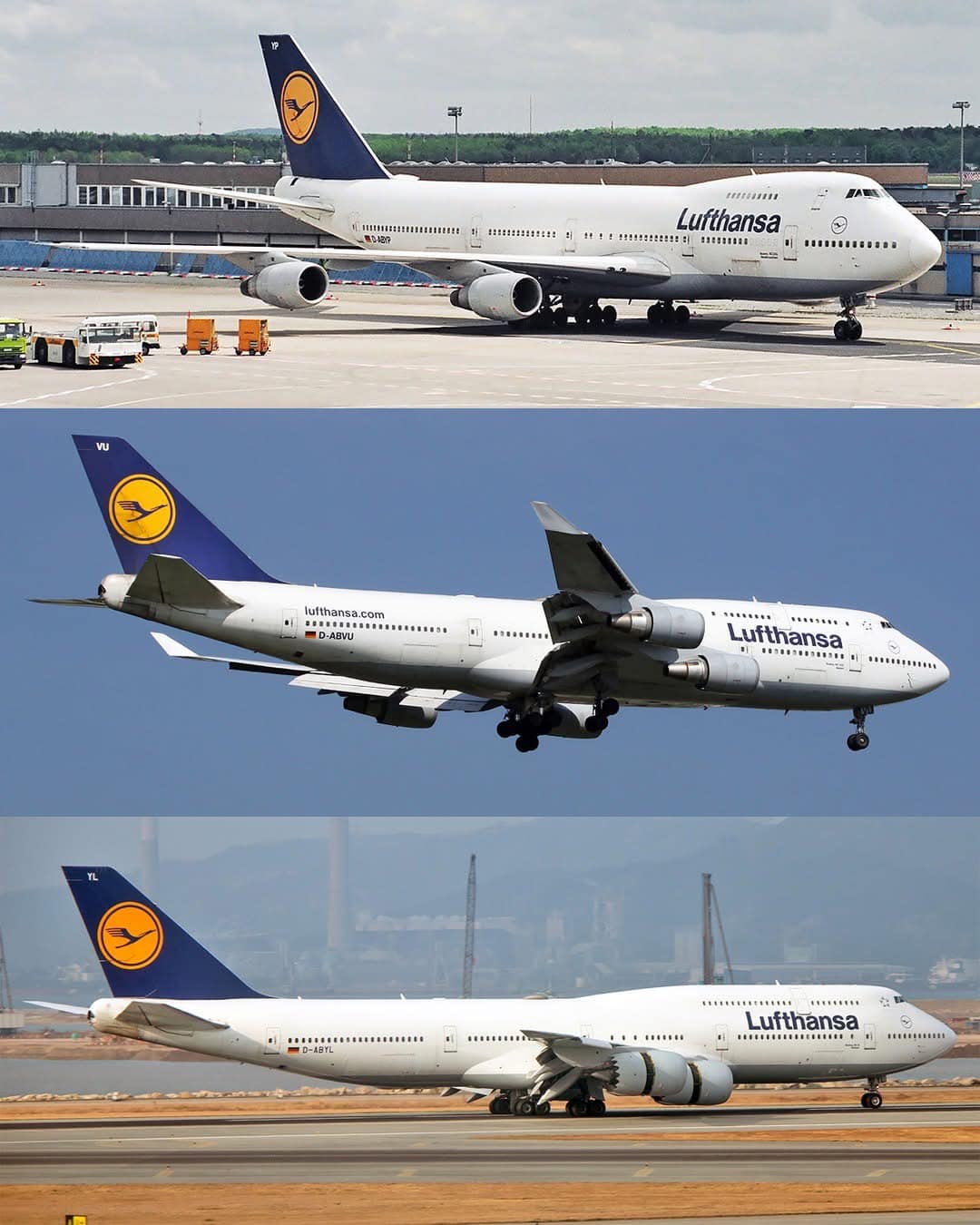 ✈️ Lufthansa 747-400 at Kai Tak
