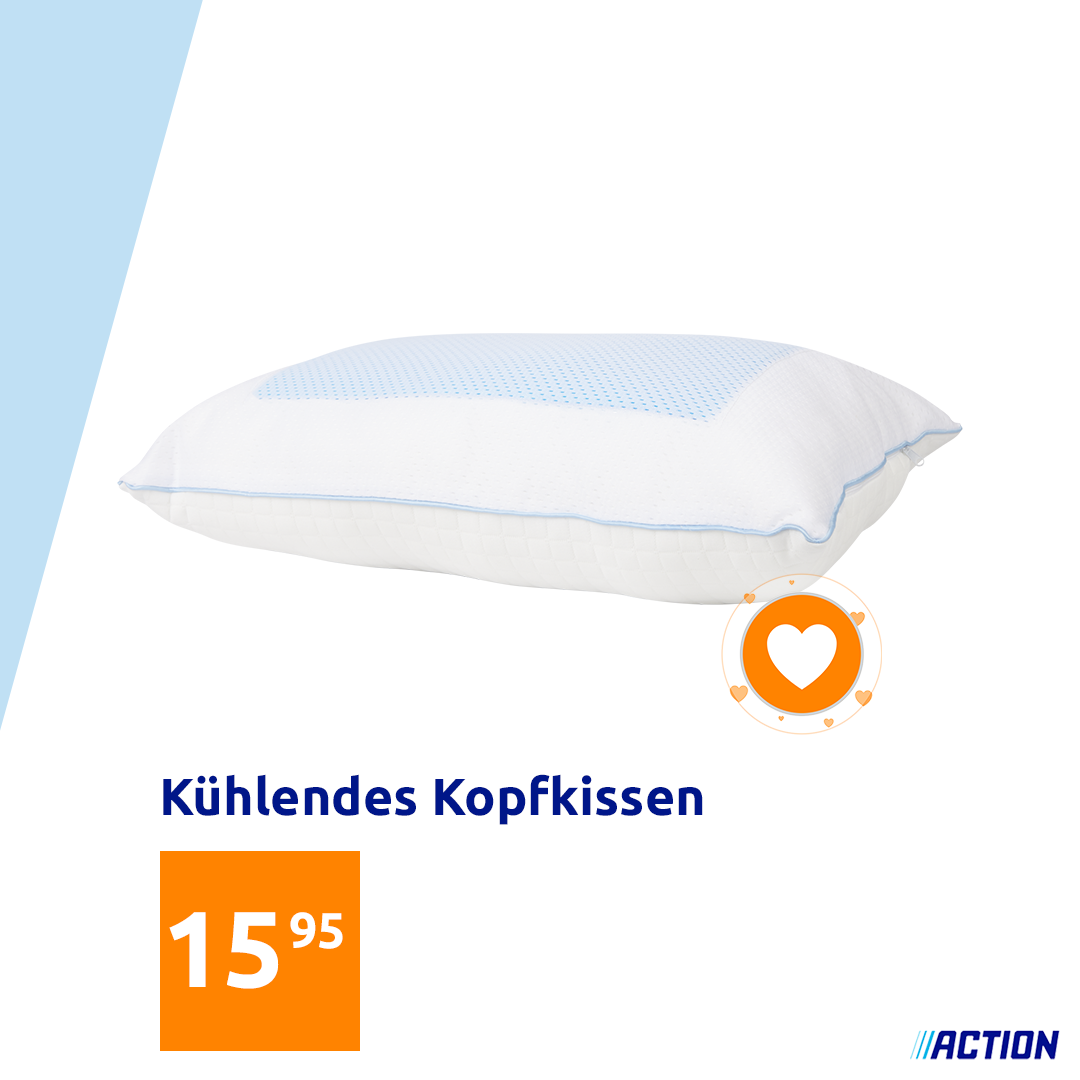 Action - Bewahre mit diesem praktischen Kissen auch in warmen Sommernächten einen kühlen Kopf! 😴
