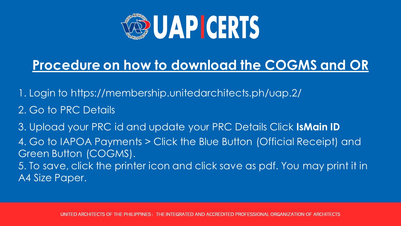 UAP CERTS - UAP Member Login...