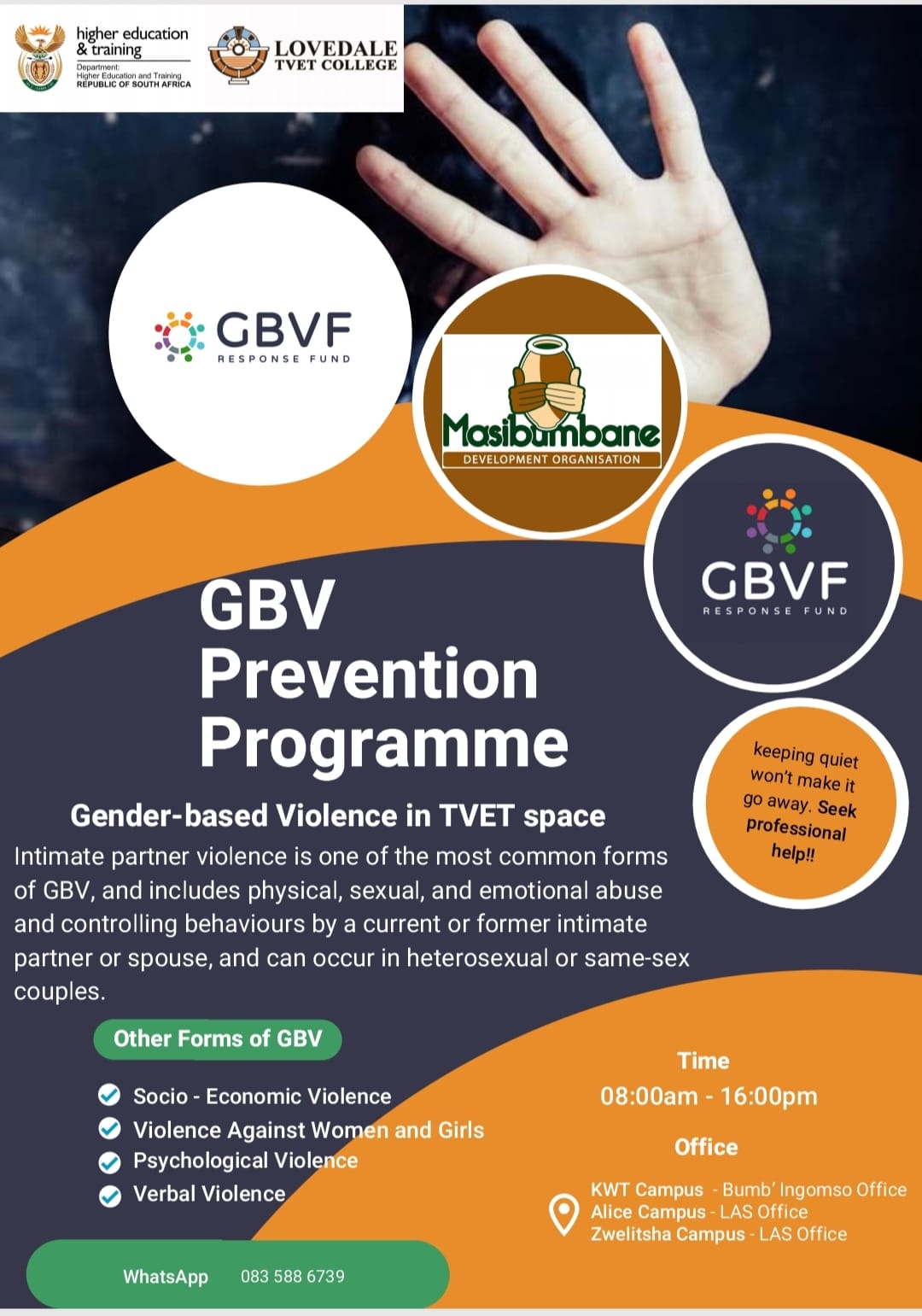 Lovedale students are urged to... - Lovedale TVET College