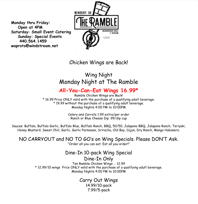 Ramble Inn - Here's what we've got going on this week:... | Facebook