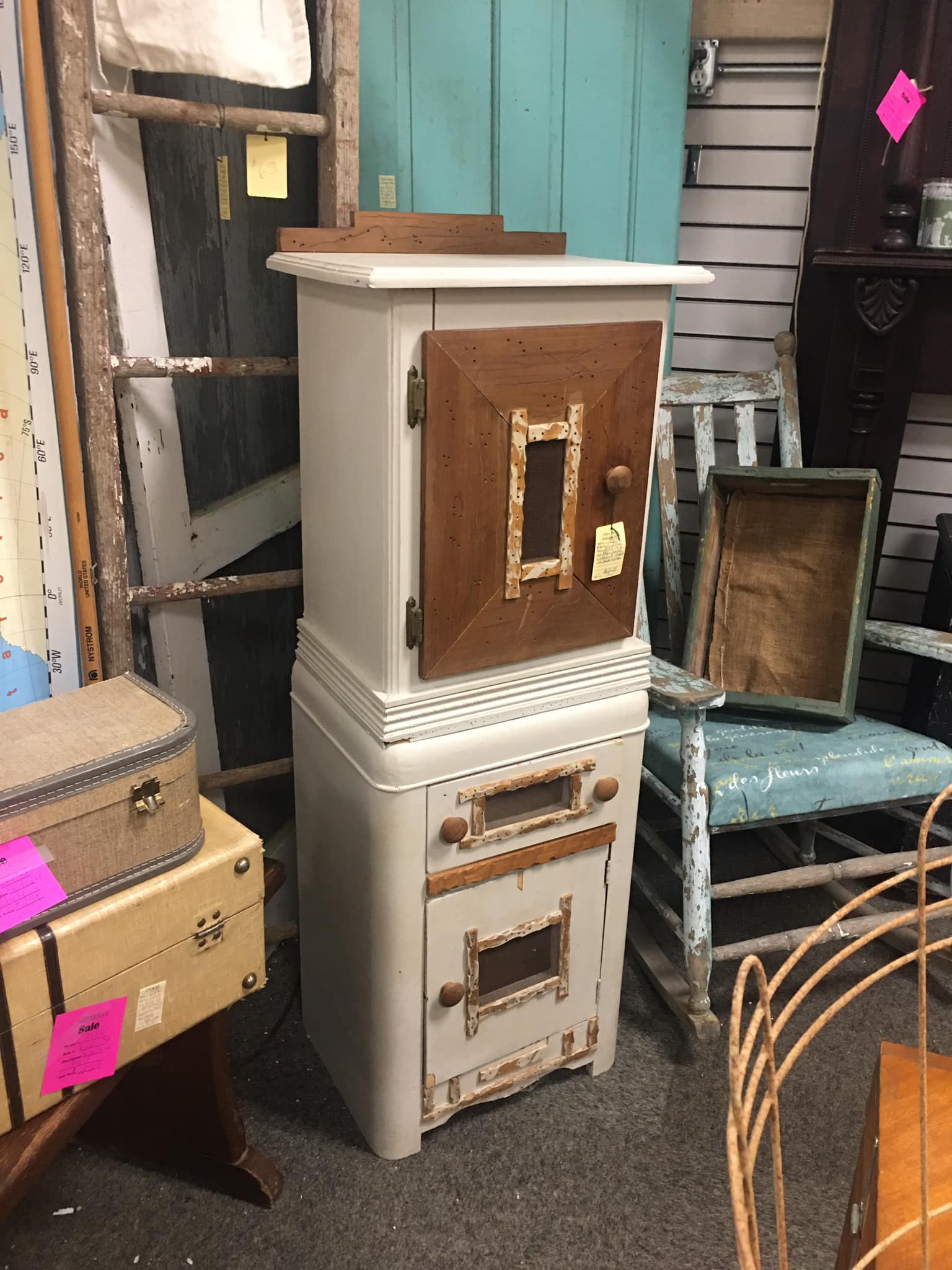 A cute rustic cabinet has been... - The Old Rusty Bucket