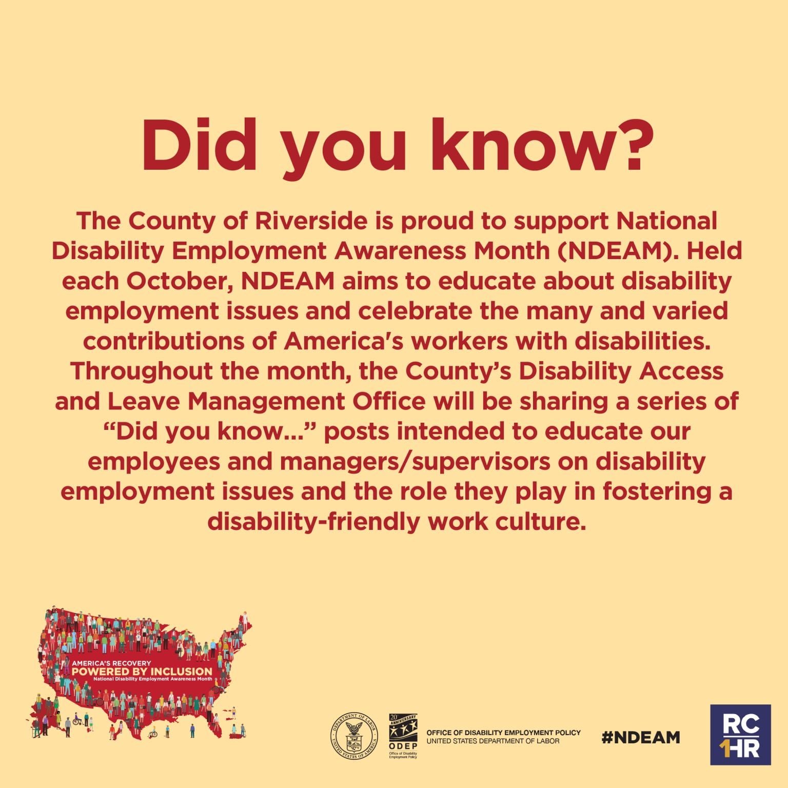 The County of Riverside is proud to... - Riverside County HR