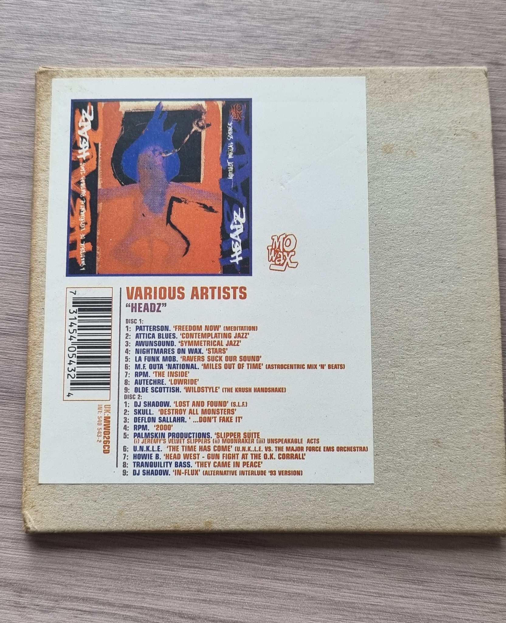 Headz - A Soundtrack Of Experimental Beathead Jams 1994 on Mo Wax