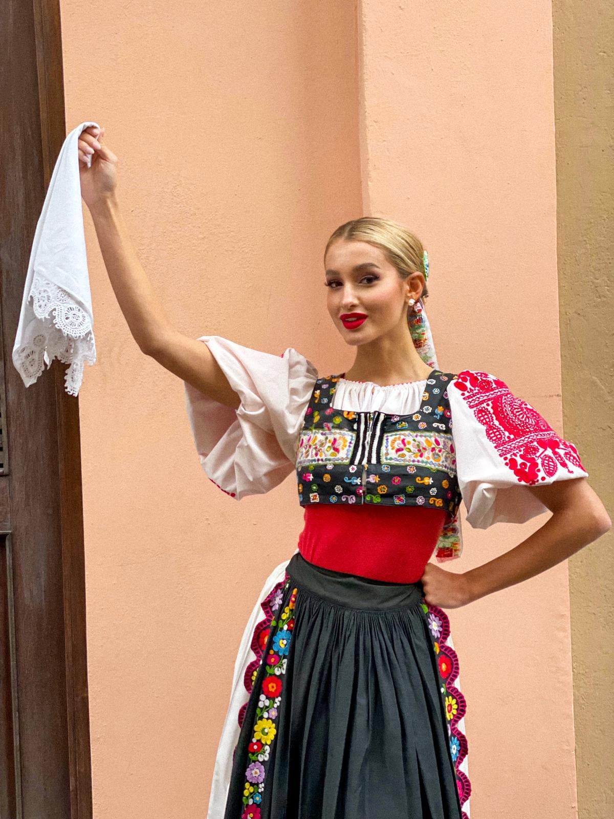 Slovak National Costume at the Miss World Competition. Thank u for