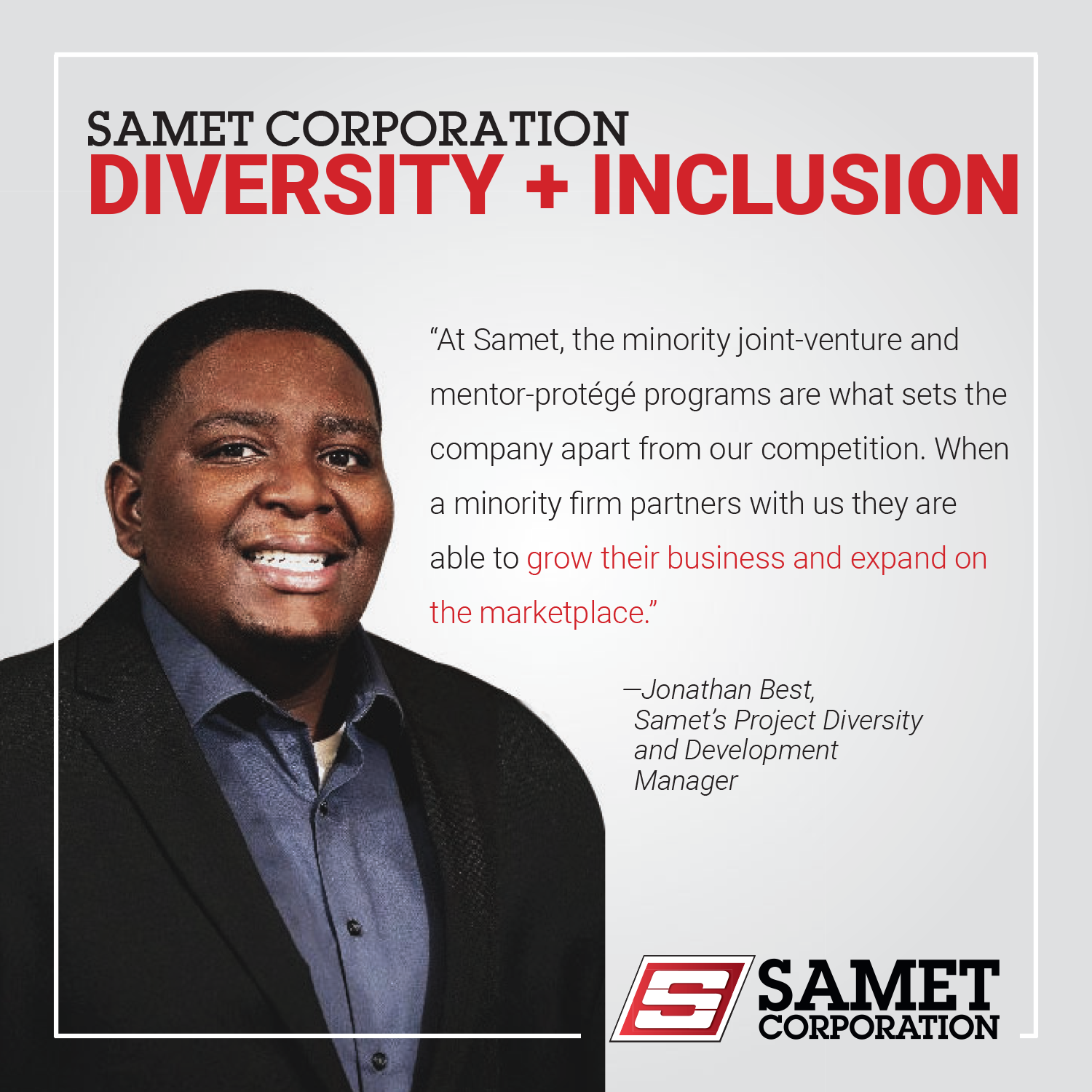 Samet welcomes Jonathan Best to our... - Samet Corporation | Facebook