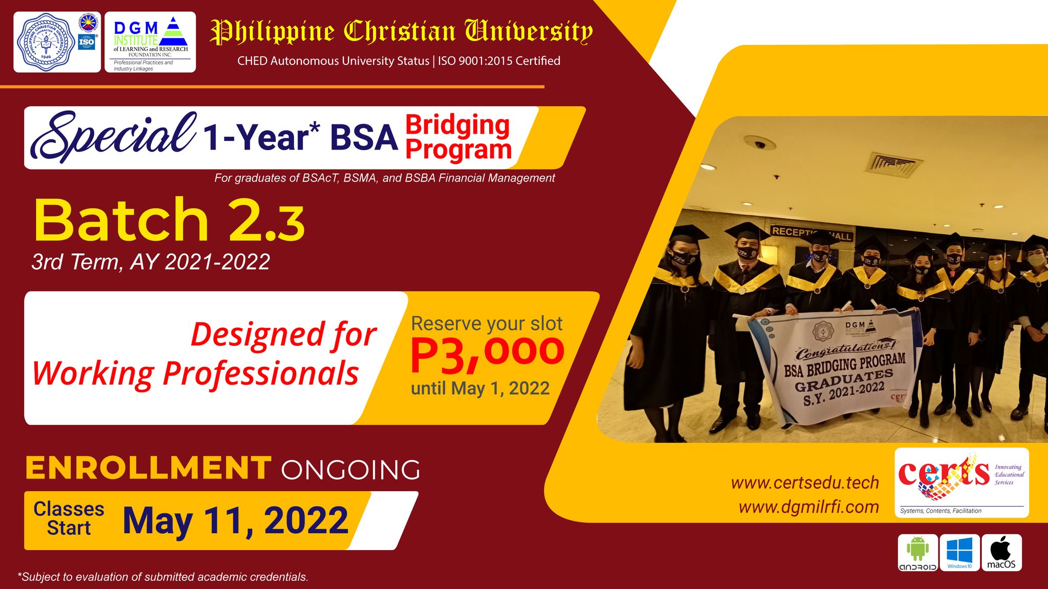 Complete your BSA Program... - CERTS Educational Services | Facebook