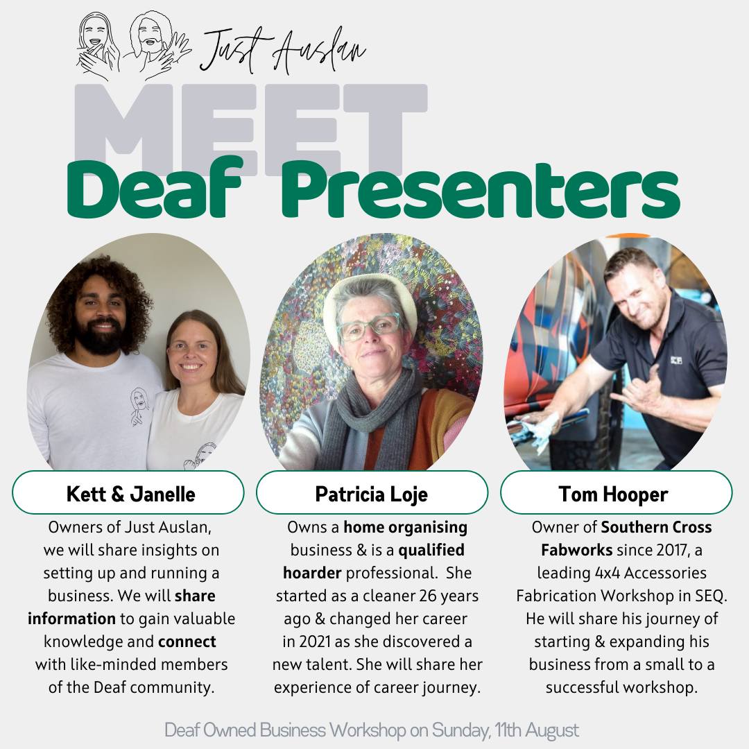 Just Auslan - Meet Patricia and Tom, the Deaf presenters... | Facebook