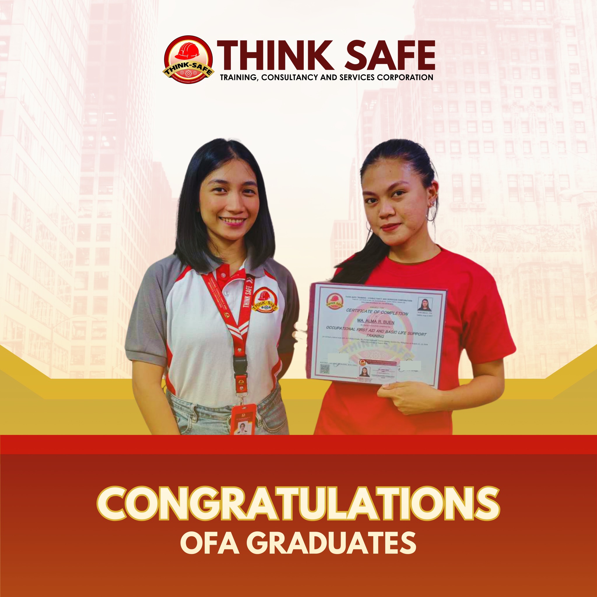 Congratulations to the graduates of the Occupational First Aid (OFA ...