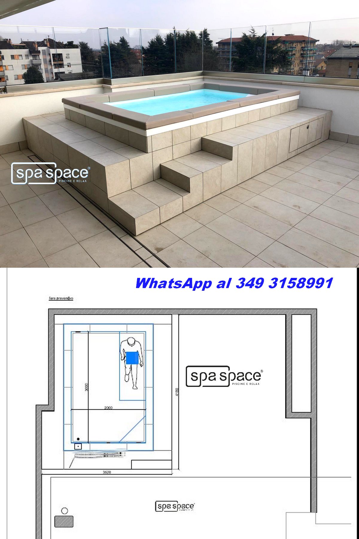 Spa Space - Mini piscina su misura modello Spa Space®,...