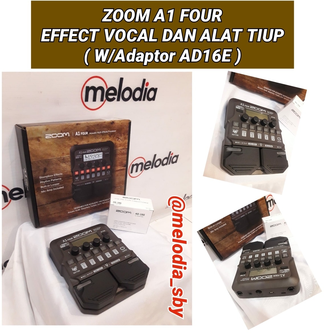How to save an effect on the A1four Zoom Stomp Box?