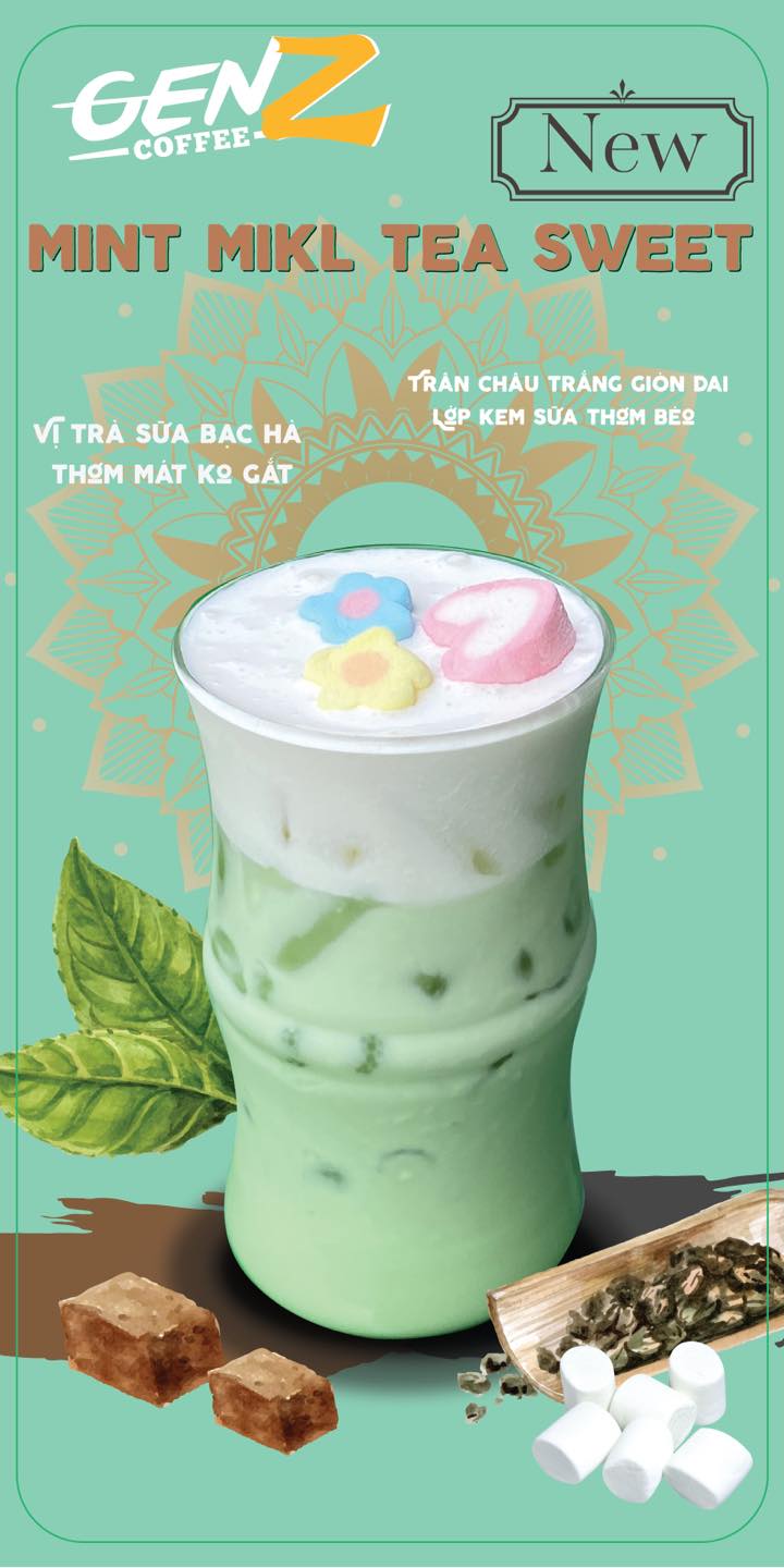GEN - CÁC BẠN YÊU ĐÃ THỬ MÓN MỚI Ở GENZ COFFEE CHƯA? MINT MILK TEA ...