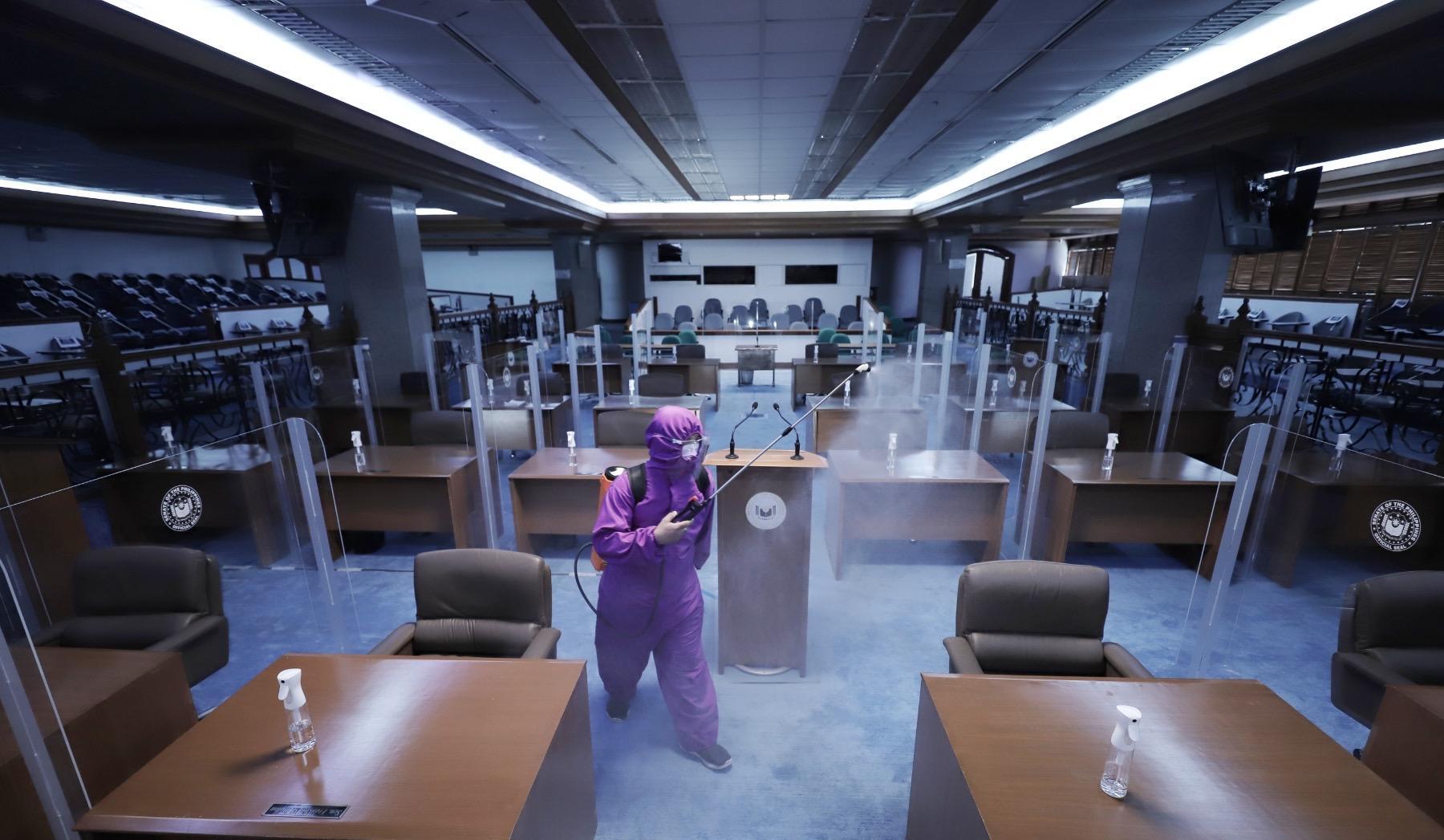 Rappler - LOOK: The Senate building is now being disinfected. The ...