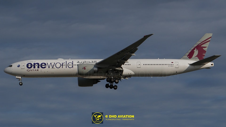 Qatar Airways UEFA Champions League livery Boeing 777-300er