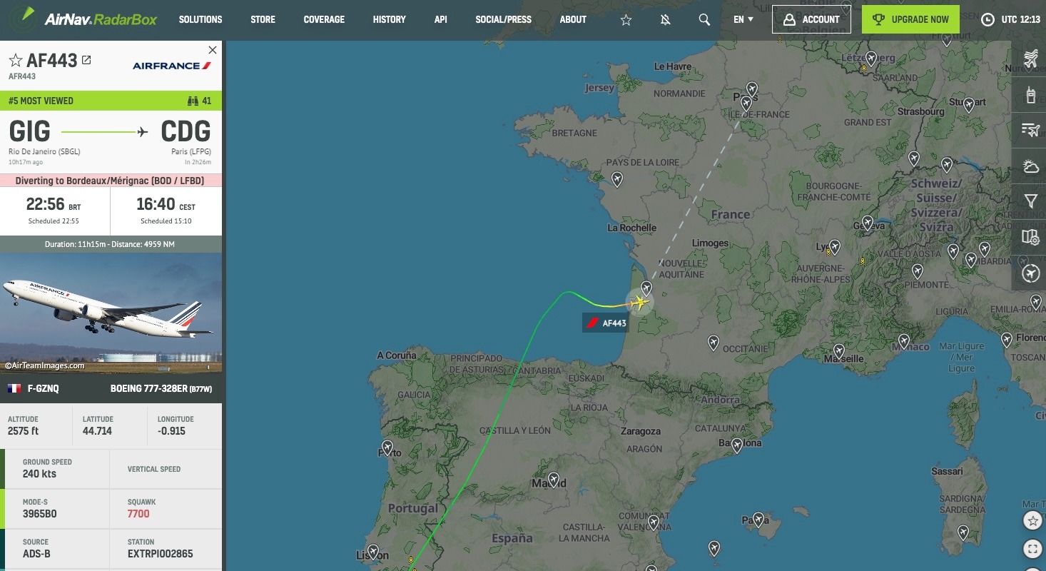 AirNav Radar - Air France #AF443 from Rio de Janeiro to... | Facebook