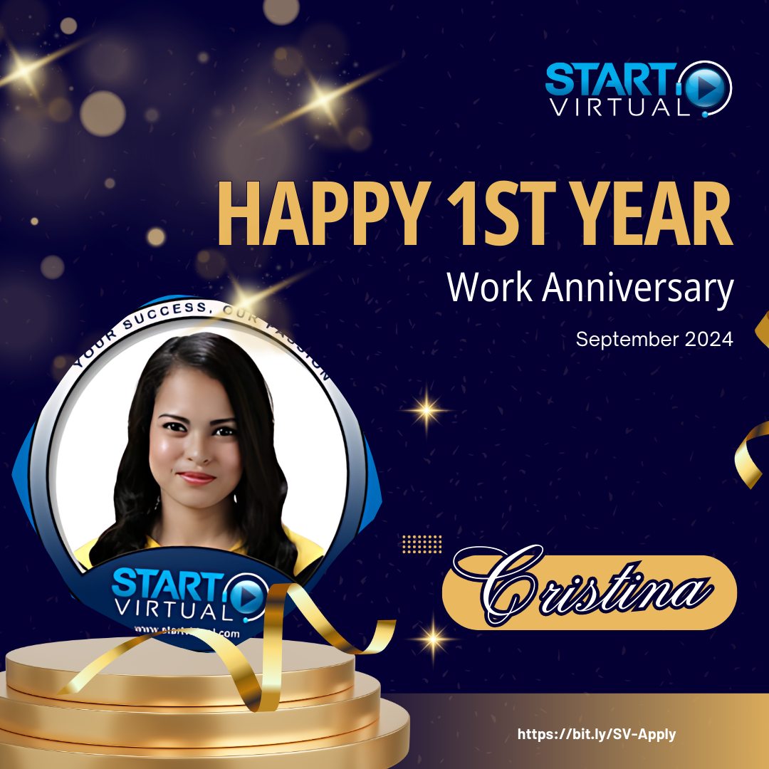 Happy Work Anniversary! Your... - StartVirtual PH - Careers | Facebook