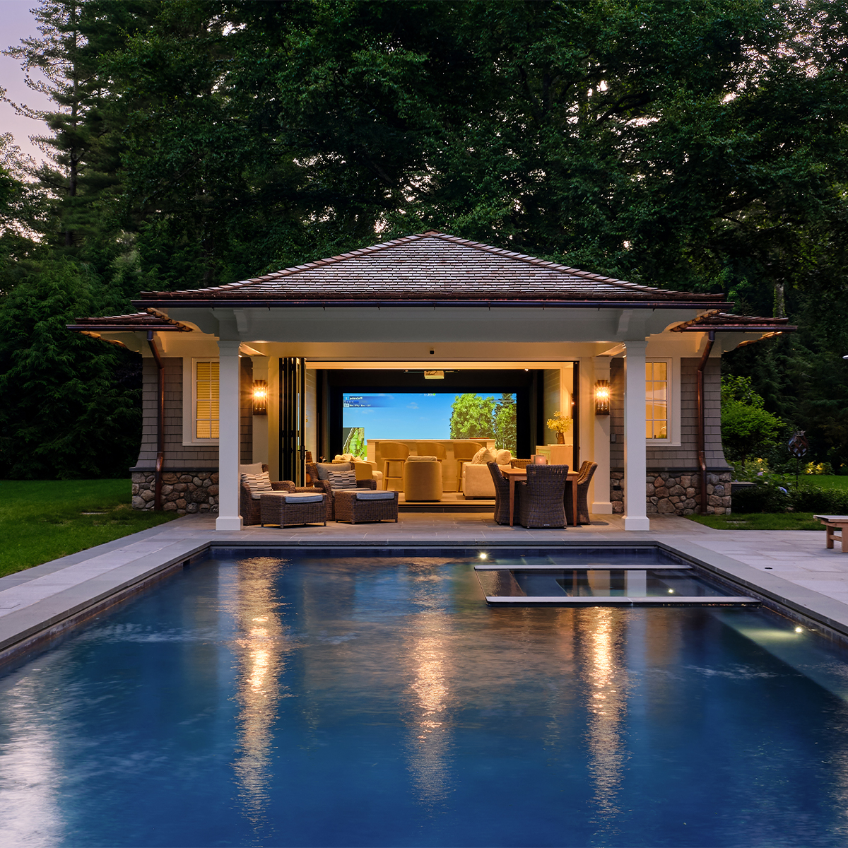 Check out this fantastic pool house... - Cardello Architects