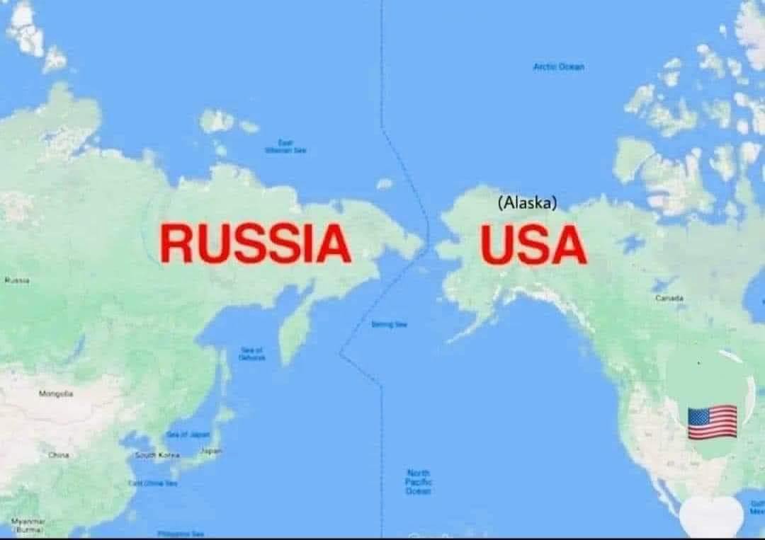 Detroit Separant La Russie De L Alaska