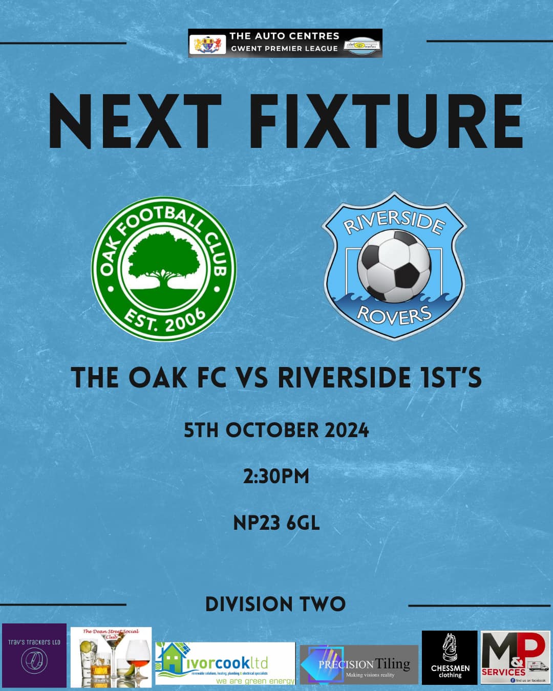 🔜 Next Fixture ⚽️ First’s: 🏆 Gwent... - Riverside Rovers FC | Facebook