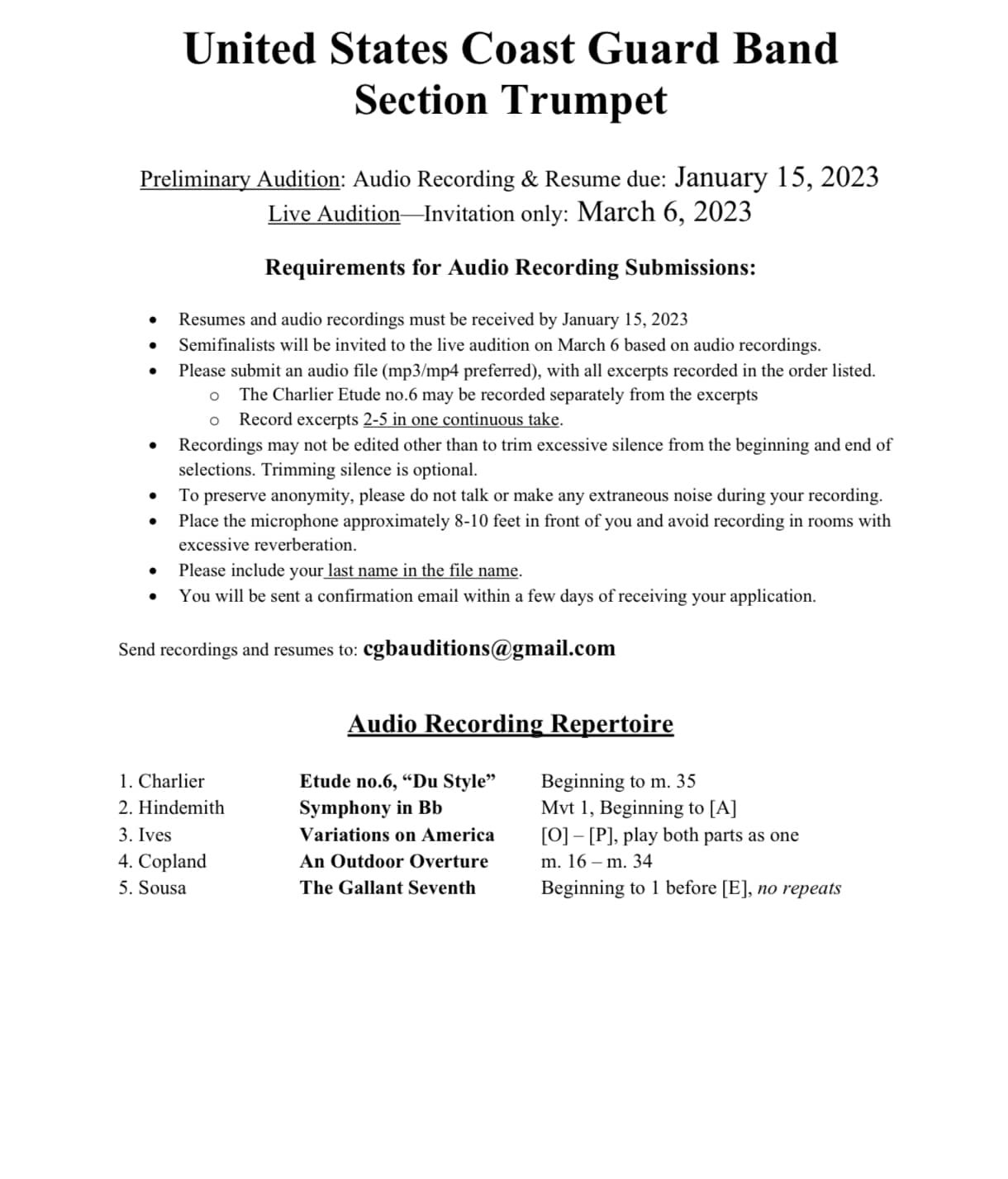 Military Trumpet Jobs | Washington D.C. DC