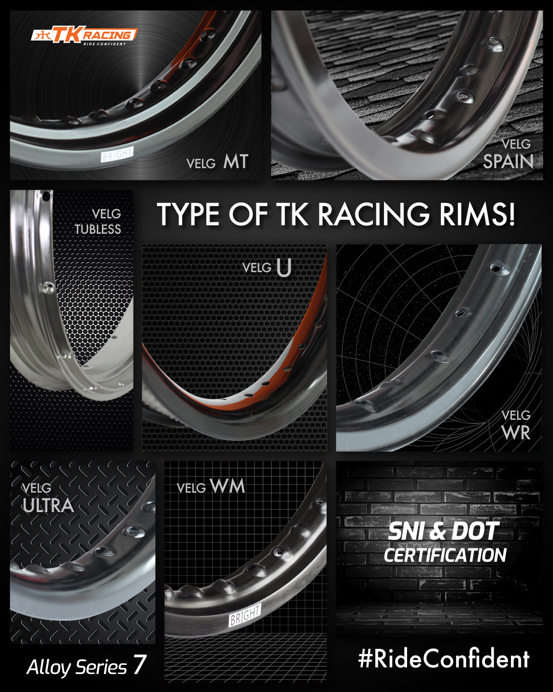 TK Racing ID - Banyak pilihan model Velg TK Racing, hayoo...