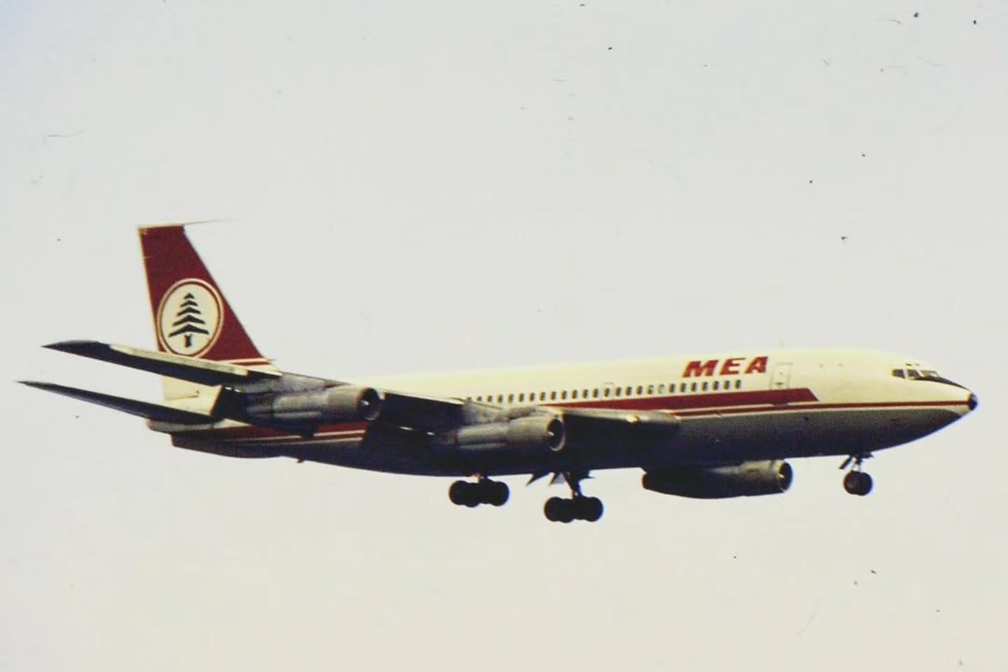 Middle East Airlines Boeing 720 at Larnaca Airport in 1990