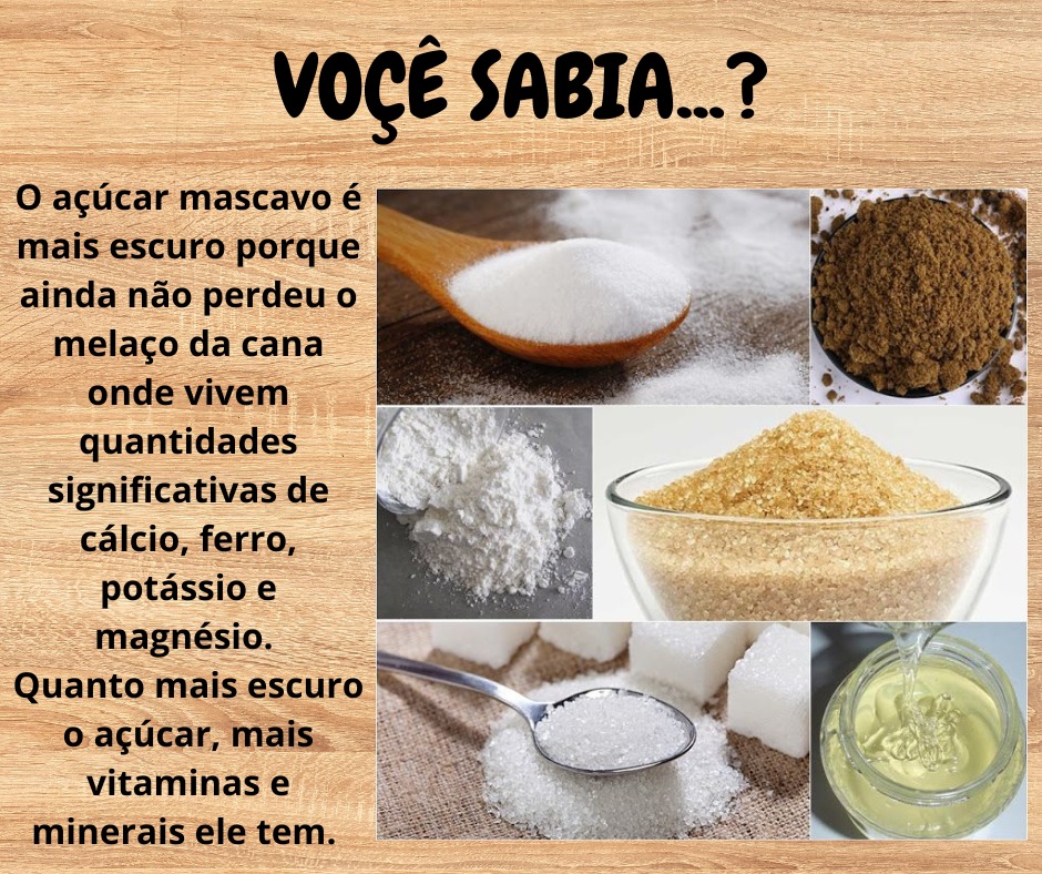 Farmácia - 🍬 O açúcar branco e o açúcar mascavo têm diferenças ...