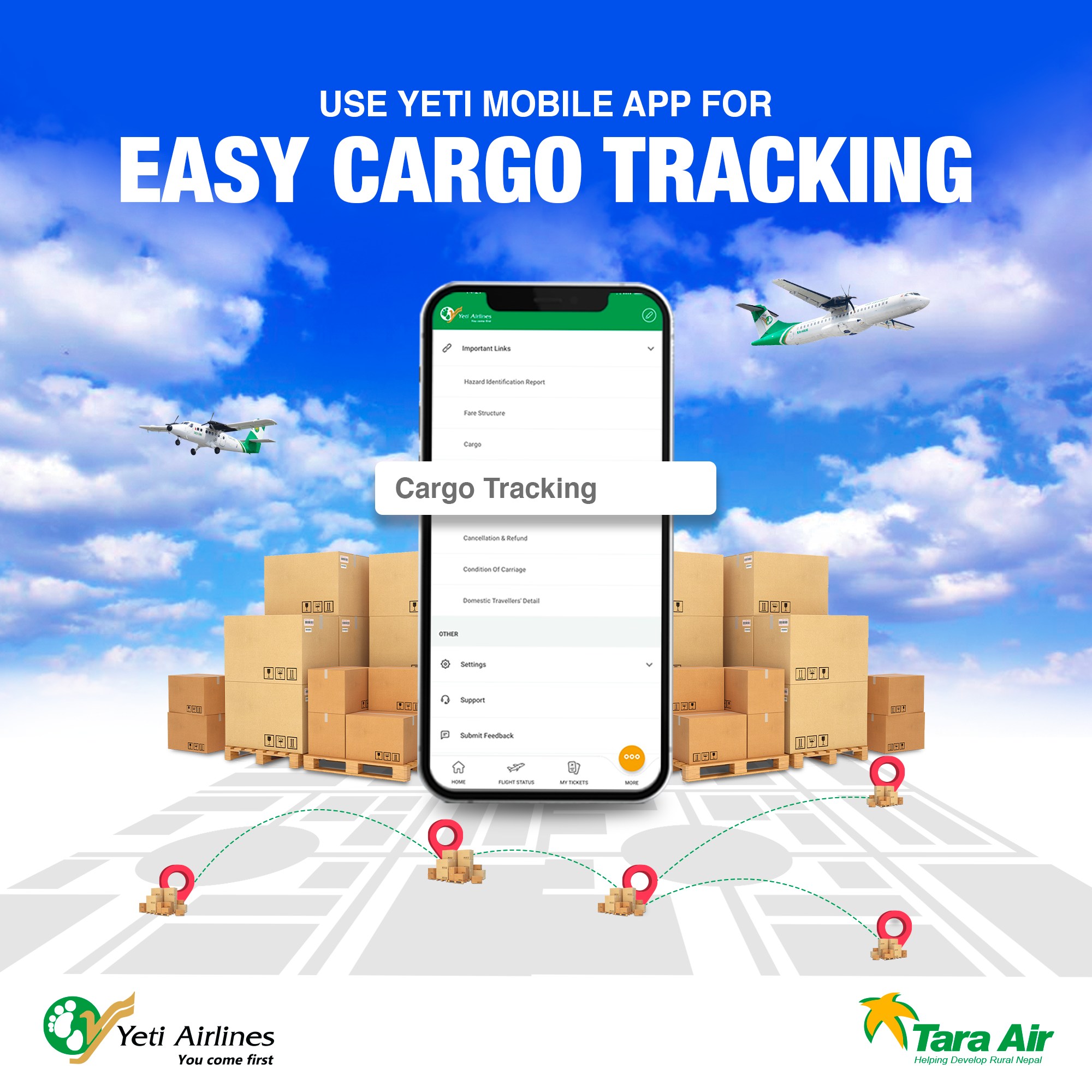 Yeti Airlines - Do you know? You can track your cargo on... | Facebook