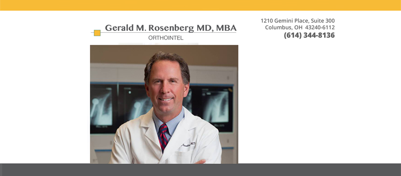 Gerald Rosenberg MD OrthoIntel | Columbus OH