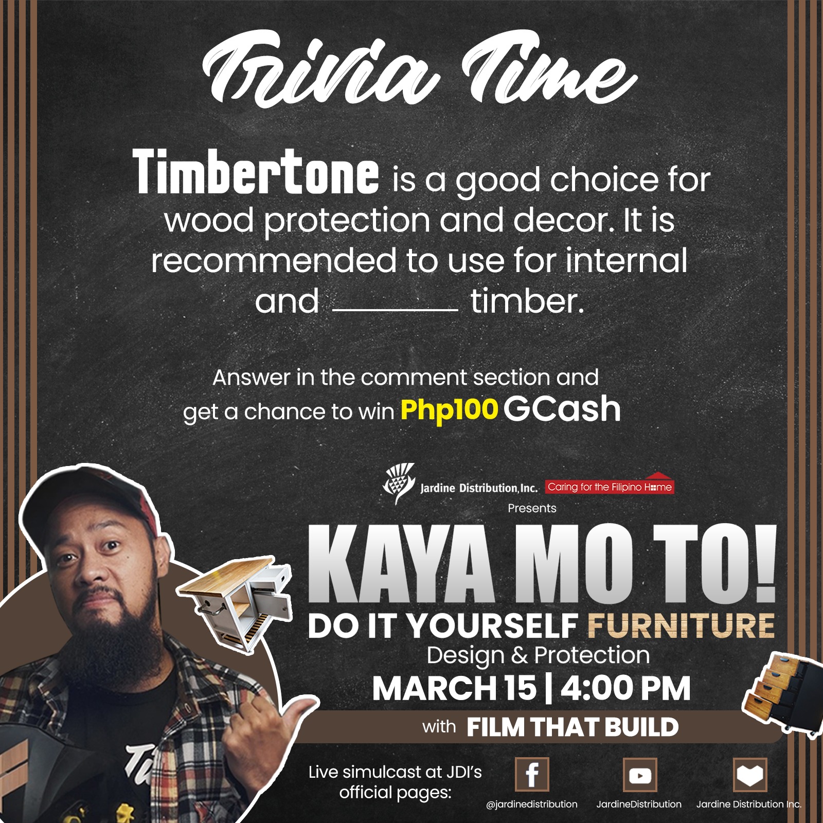 Trivia Time mga ka DIY! Timbertone is a good choice for wood protection ...