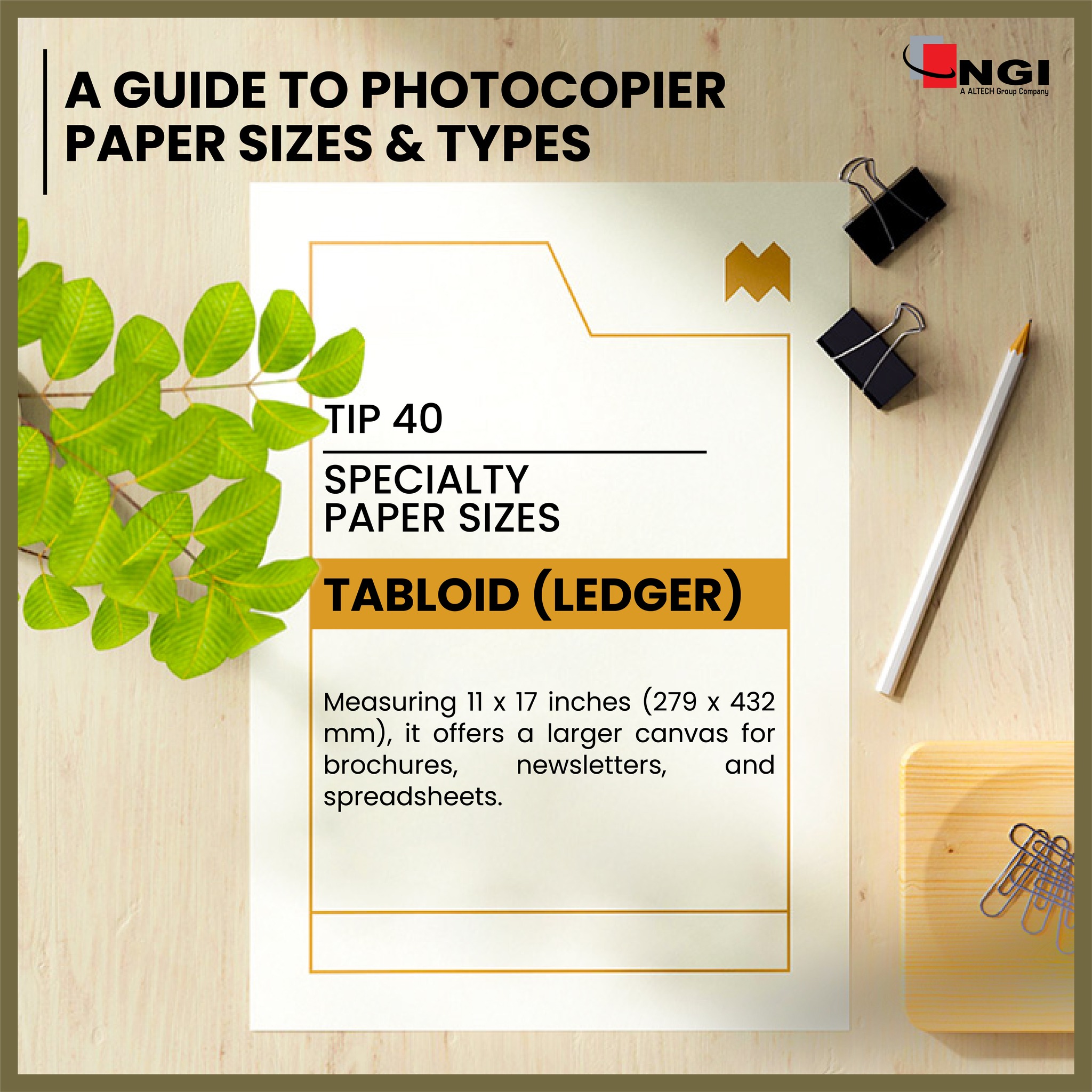 NGI UAE - A Guide to Photocopier Paper Sizes and Types! 📄...