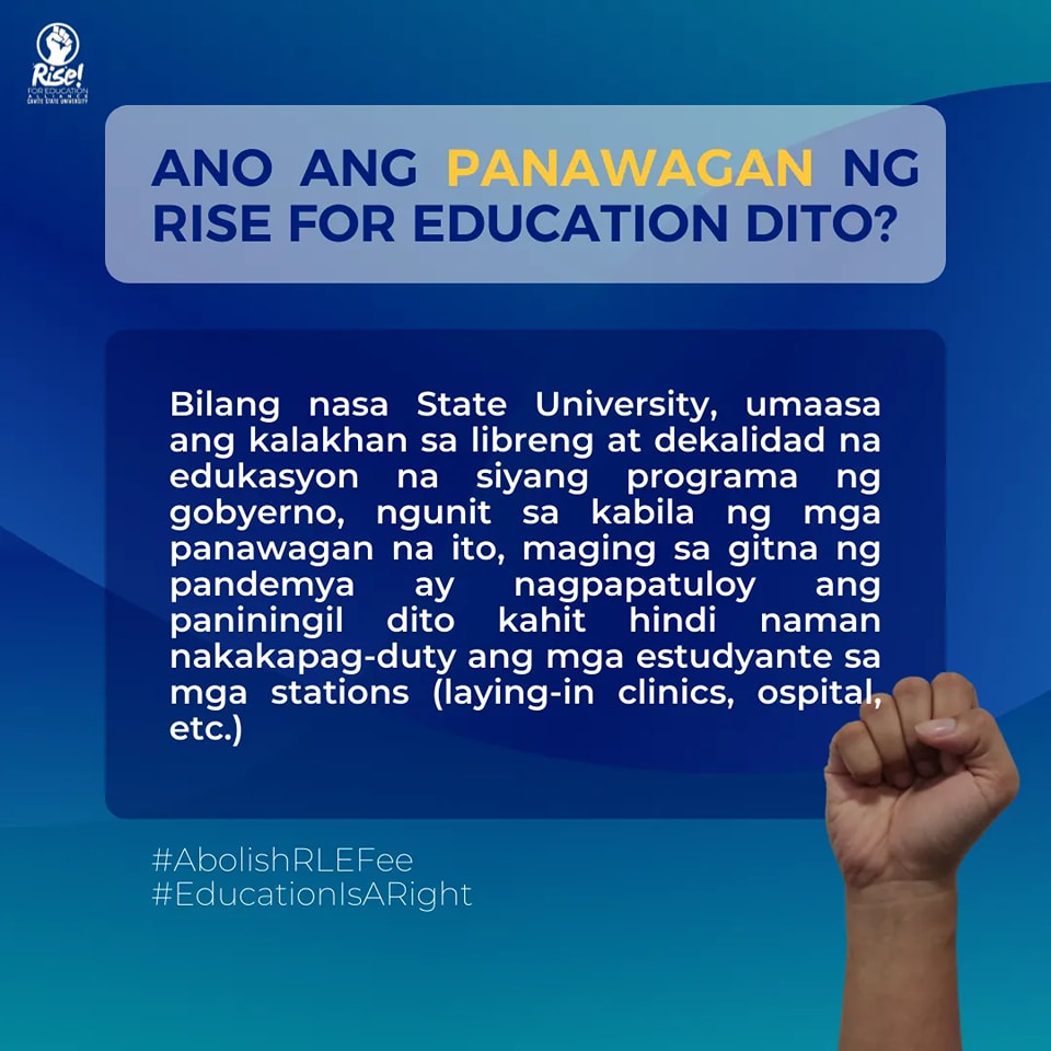 ANO ANG RLE... - Rise For Education - Cavite State University | Facebook