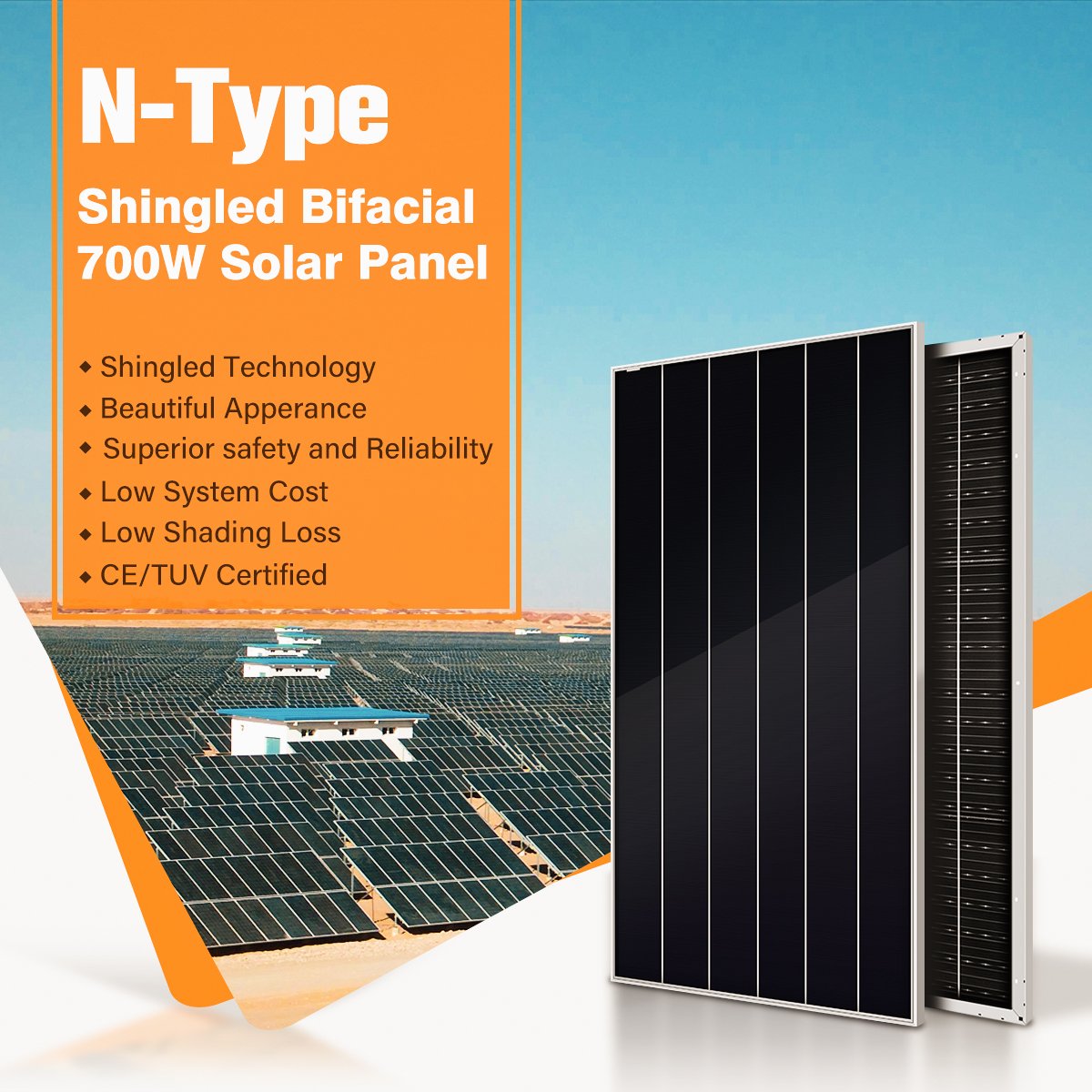 Bluesun Solar - N-Type Shingled Bifacial 700W Solar Panel... | Facebook