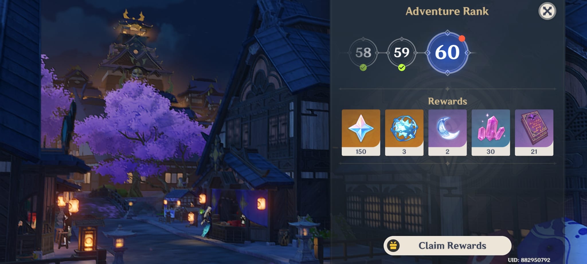 Compte Genshin Impact AR 60 Avec 47 Personnages/armes 5 étoiles - Serveur EU - Neuf
