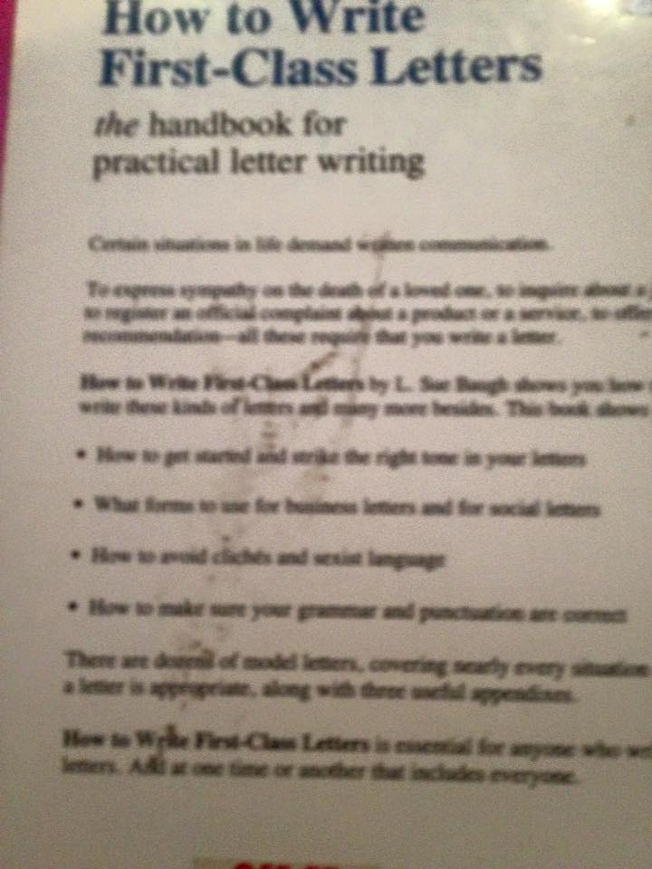หนังสือ How to Write First-CLass Letters. the handbook for practical ...