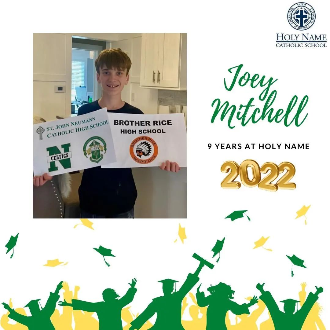 Good luck at either St. John's... - Holy Name Catholic School