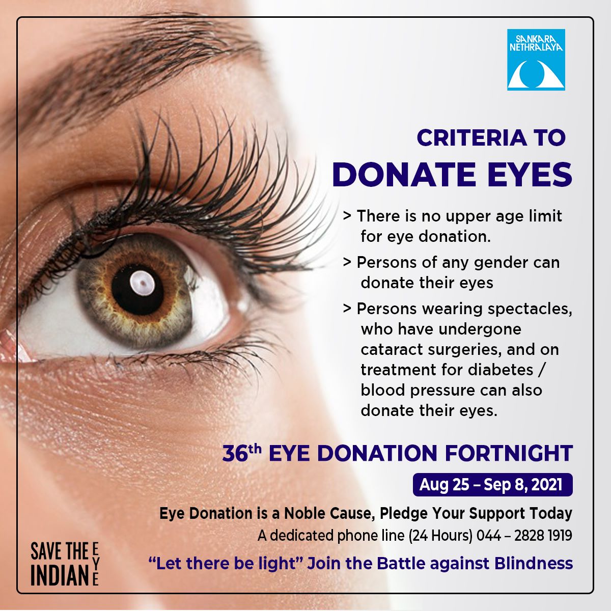 SankaraNethralaya - Anyone can pledge to donate their eyes. Donating of ...