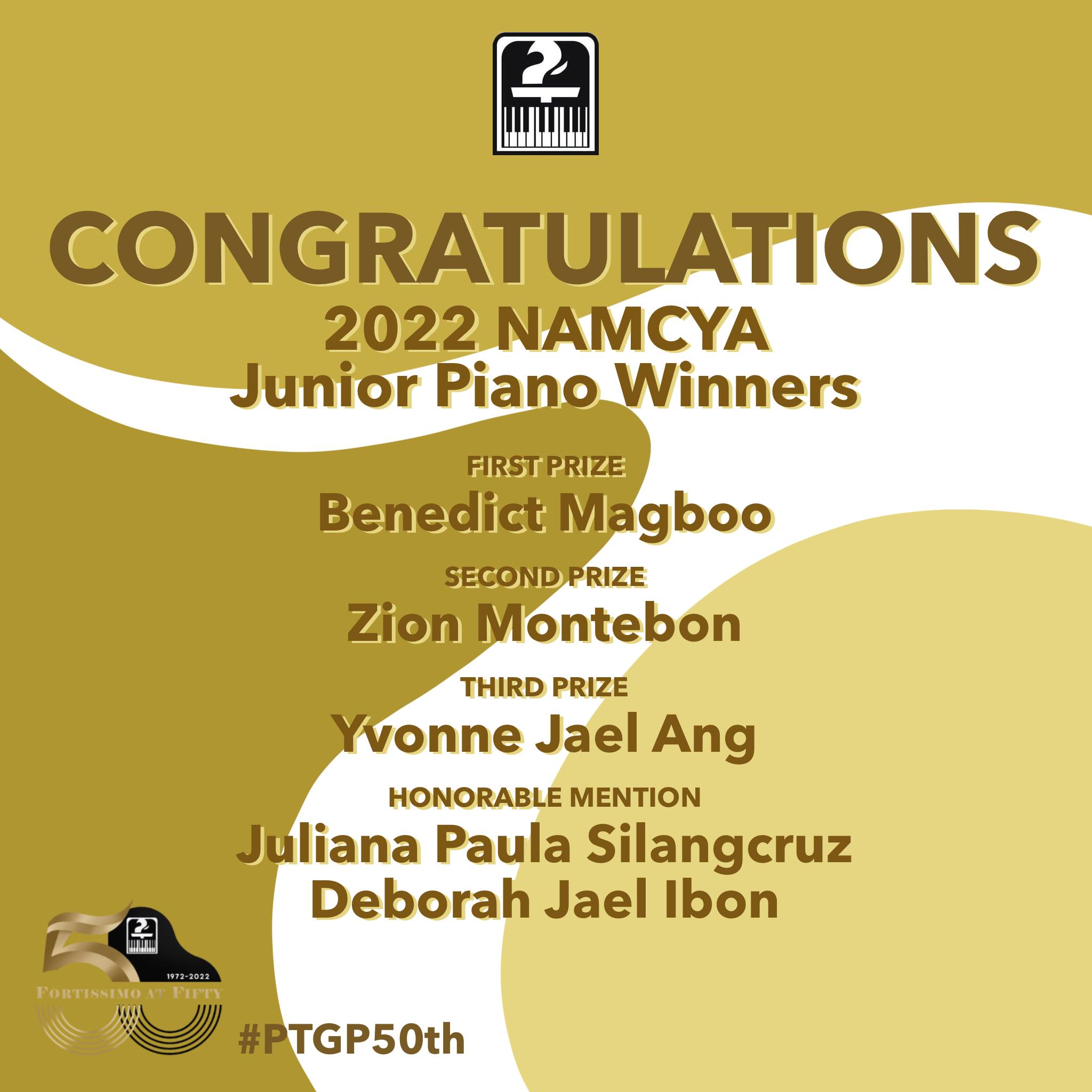 Congratulations to the 2022 NAMCYA Junior Piano... - Piano Teachers ...