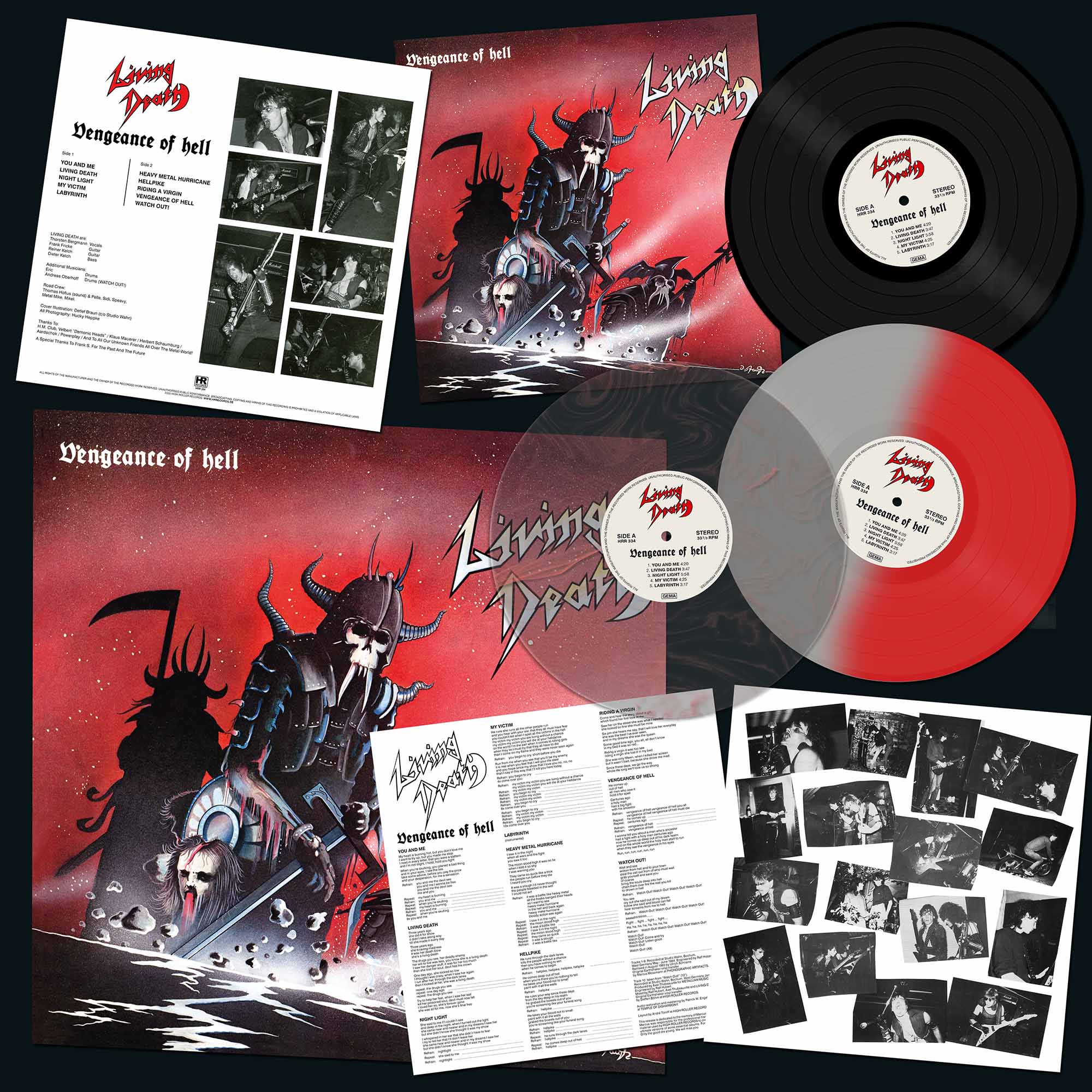 LIVING DEATH - Vengeance of Hell LP 4th pressing HRR 334LP4, ltd 